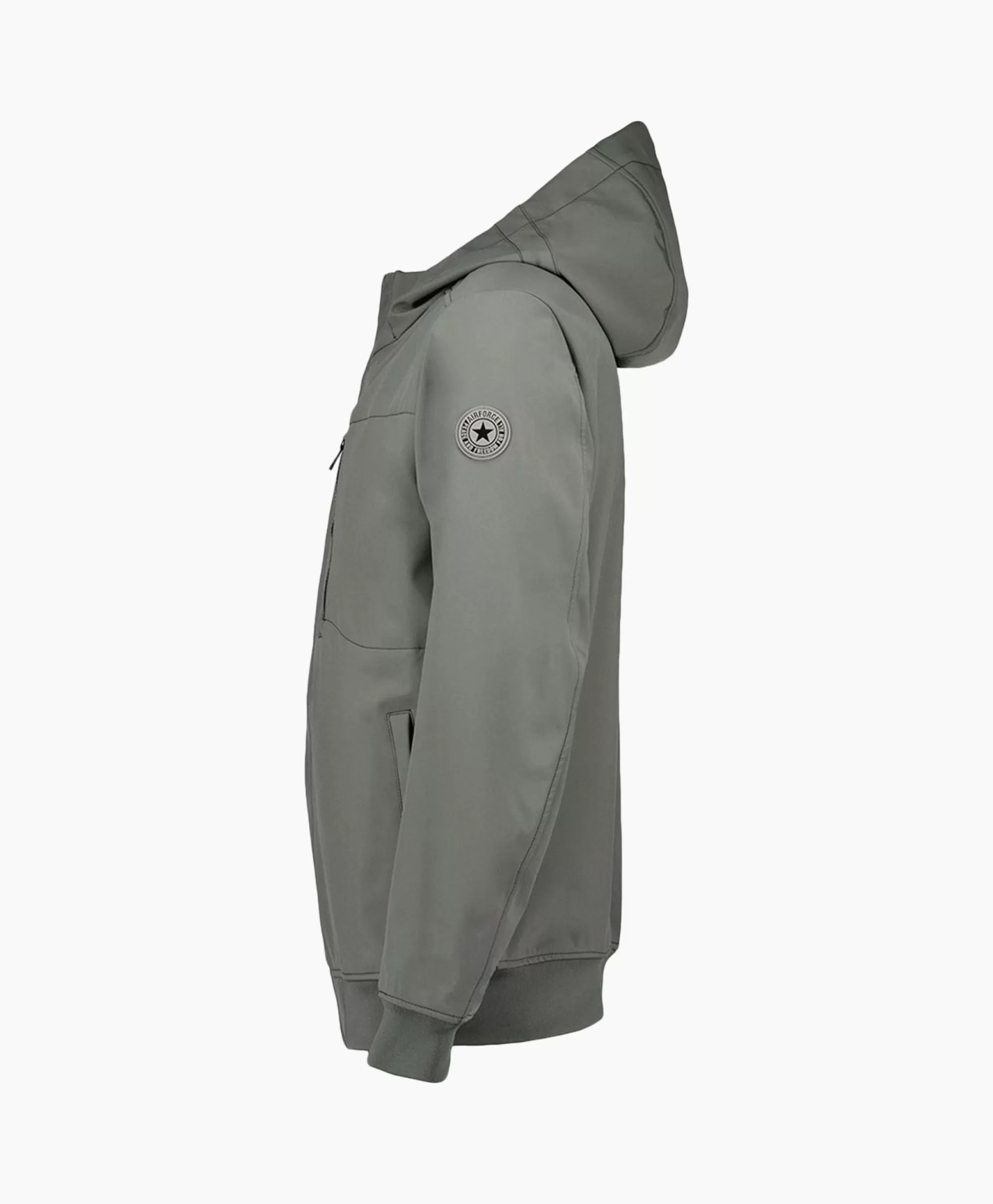 Jassen*Airforce Softshell Jas Hooded Grijs