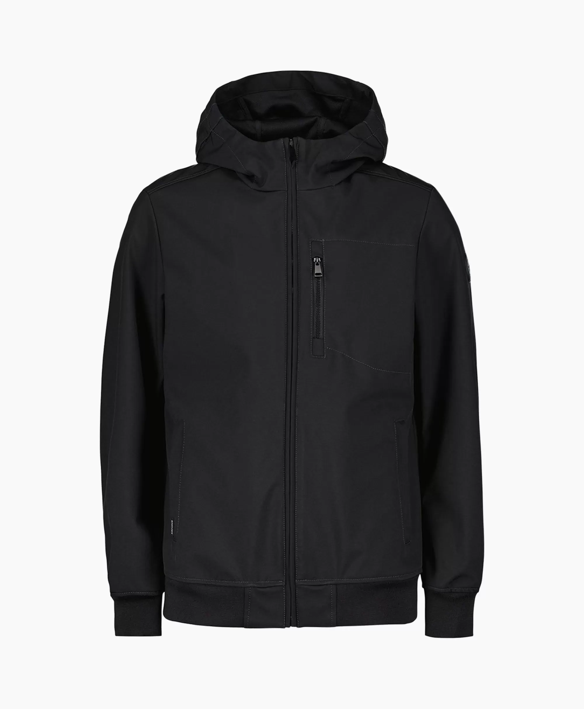 Jassen*Airforce Softshell Jas Hooded Zwart