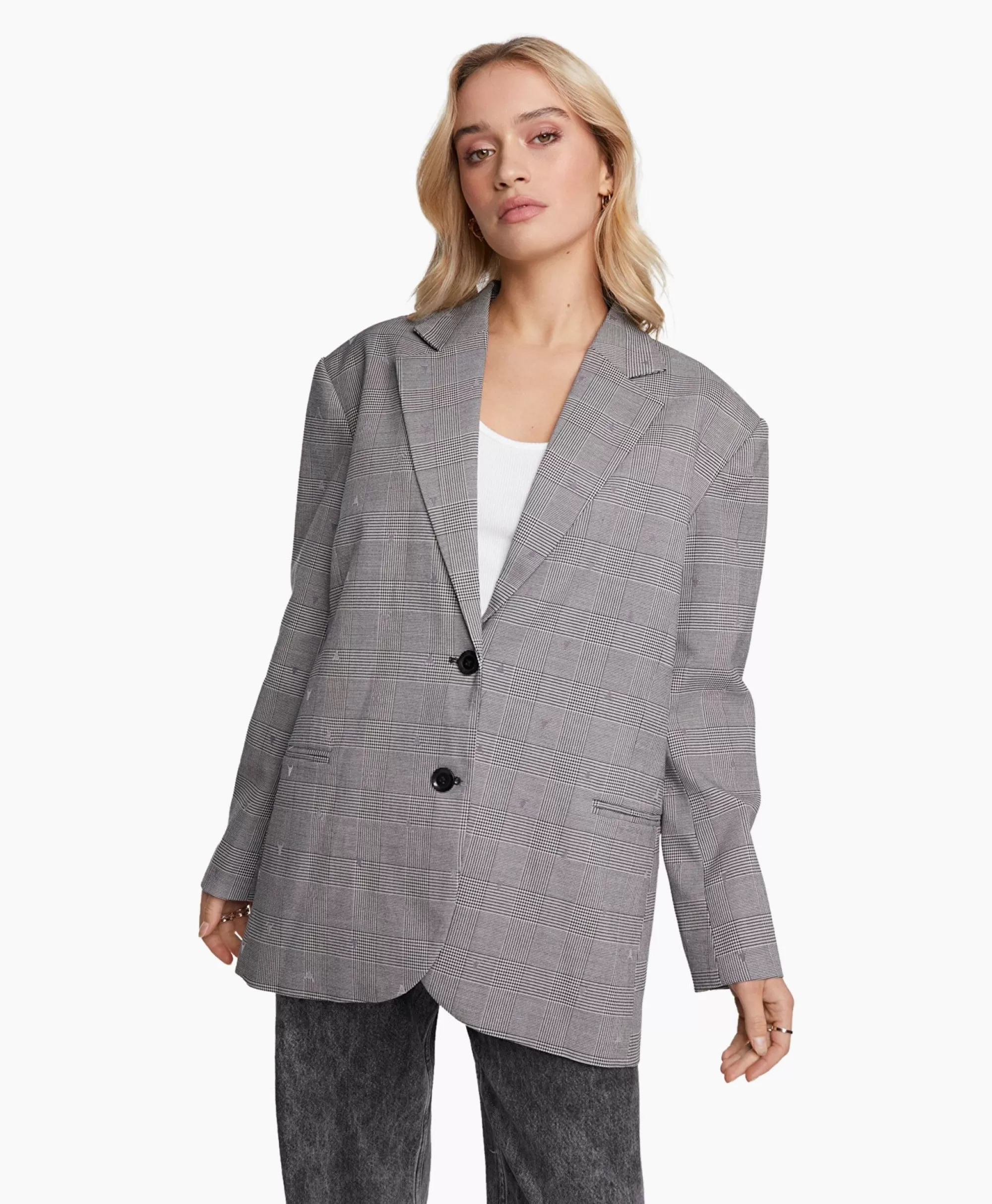 Blazers*Alix The Label Blazer Woven Special Checked Zwart