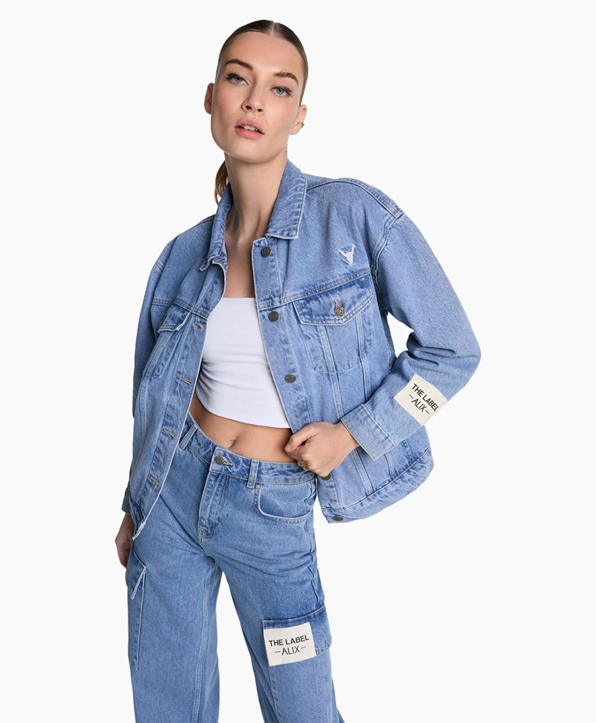 Jassen*Alix The Label Jack Woven Denim Blauw