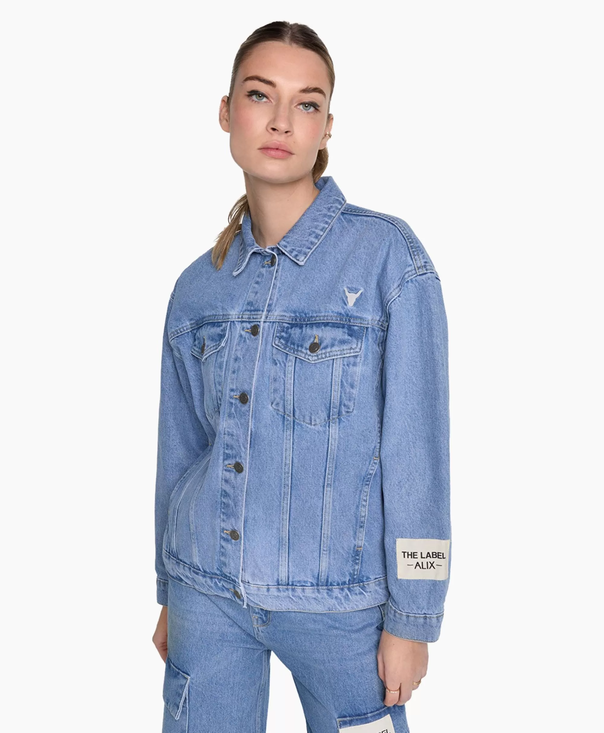 Jassen*Alix The Label Jack Woven Denim Blauw