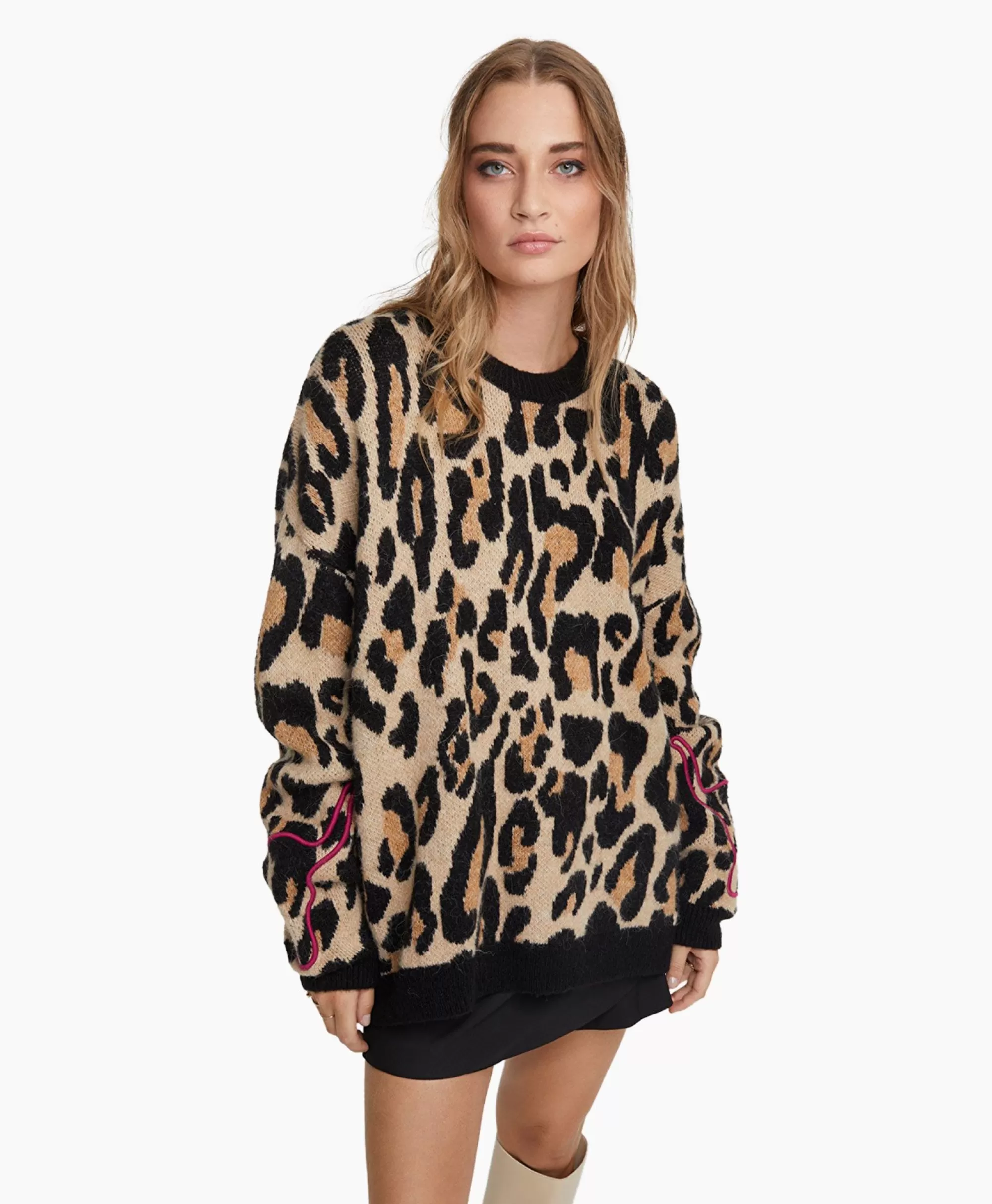 Truien*Alix The Label Pullover Knitted Jaguar Bruin