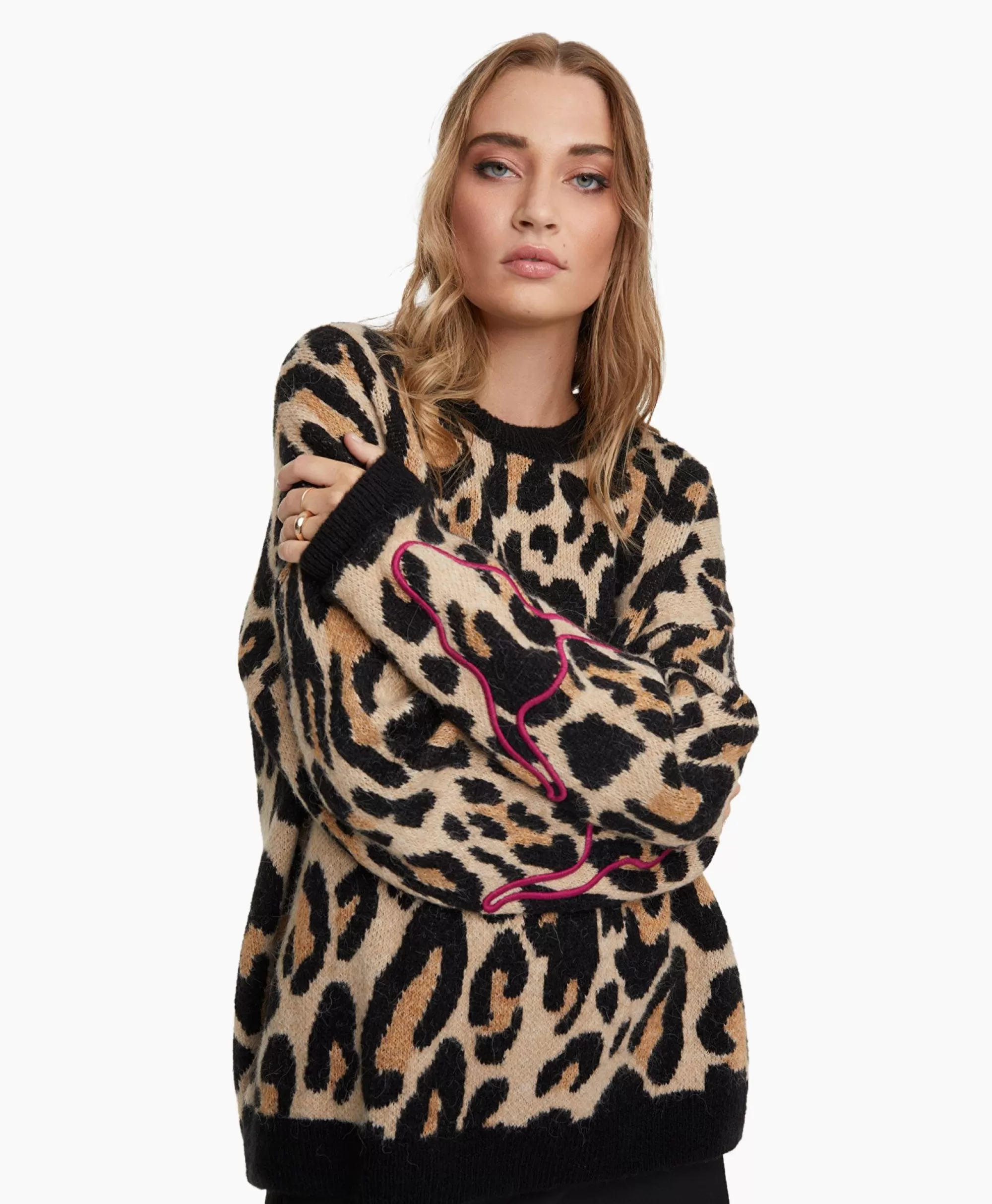 Truien*Alix The Label Pullover Knitted Jaguar Bruin