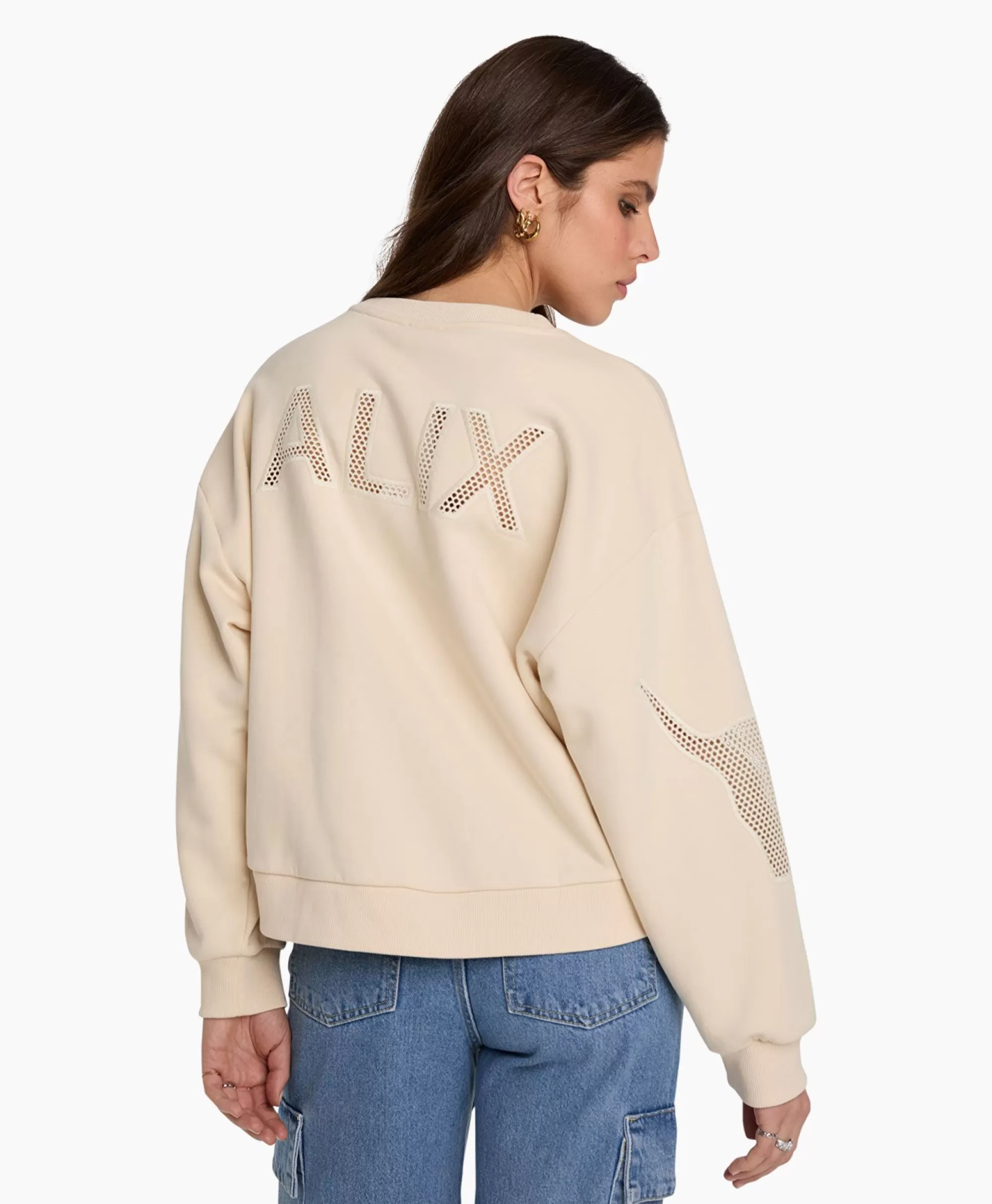 Truien*Alix The Label Pullover Knitted Mesh Ecru