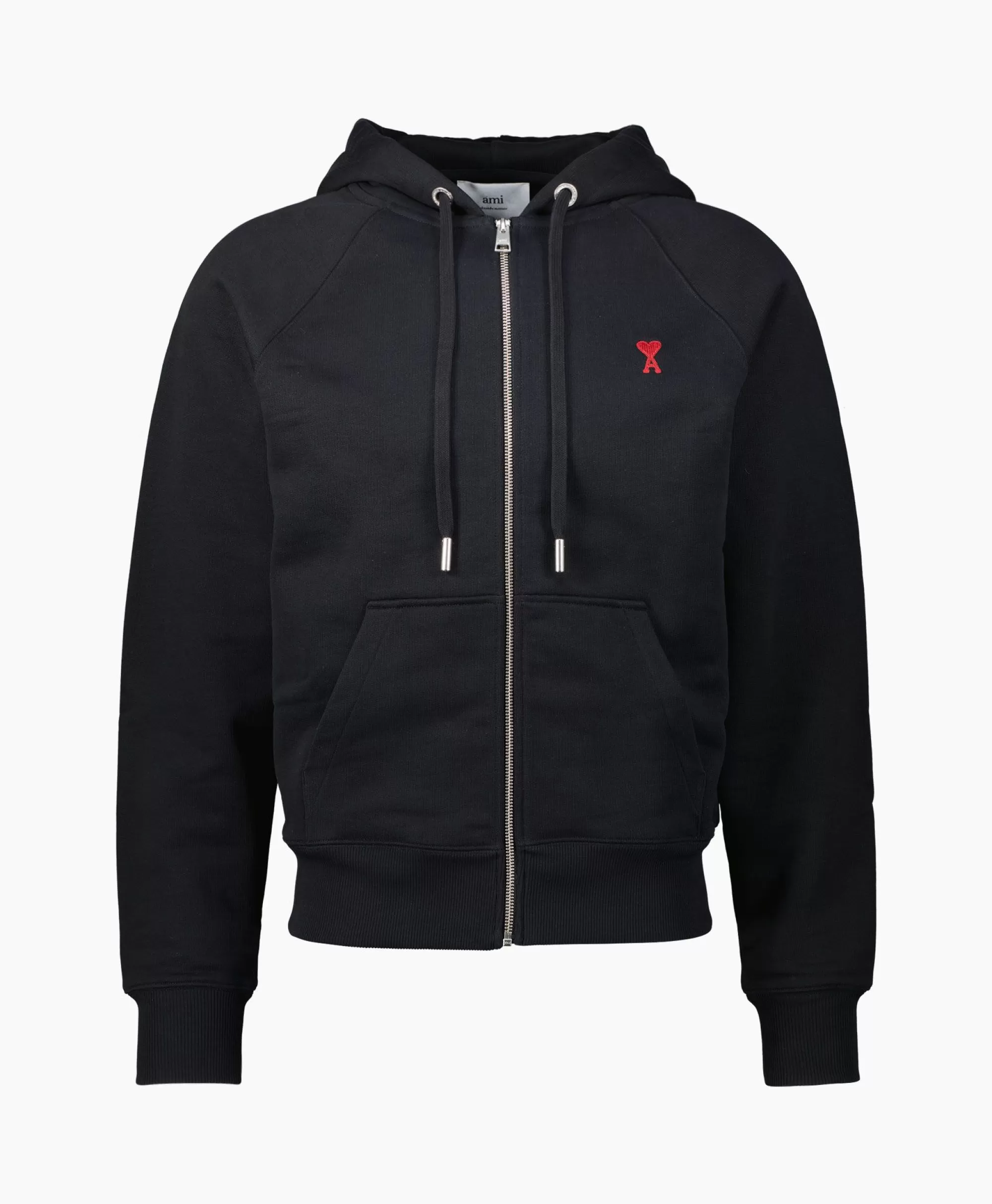 Truien*Ami Paris Hoodie Adc Zipped Zwart