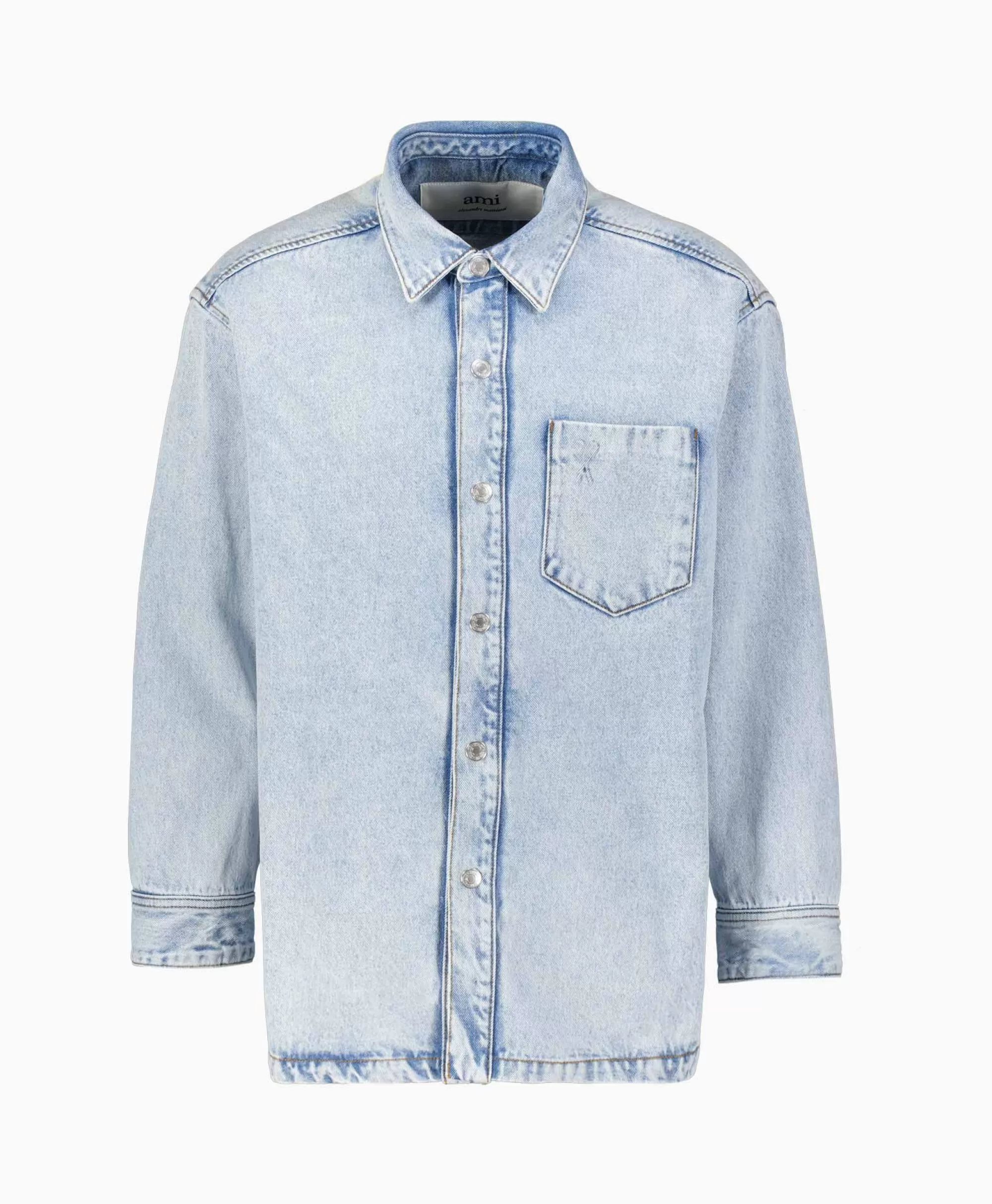 Jassen*Ami Paris Overshirt Oversized Adc Licht Blauw