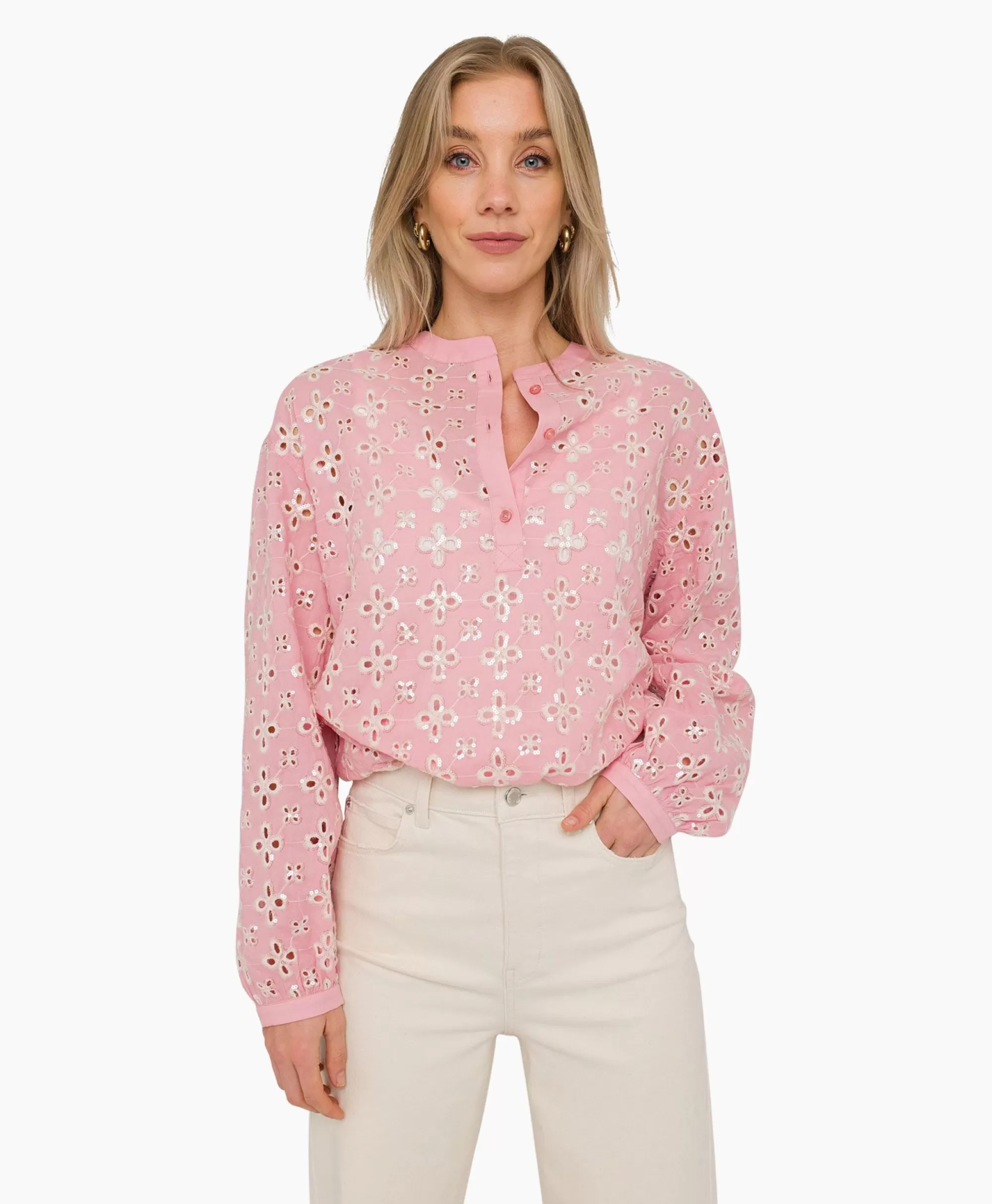 Blouses*Anna Van Toor Blouse 17A05-03393 Rose