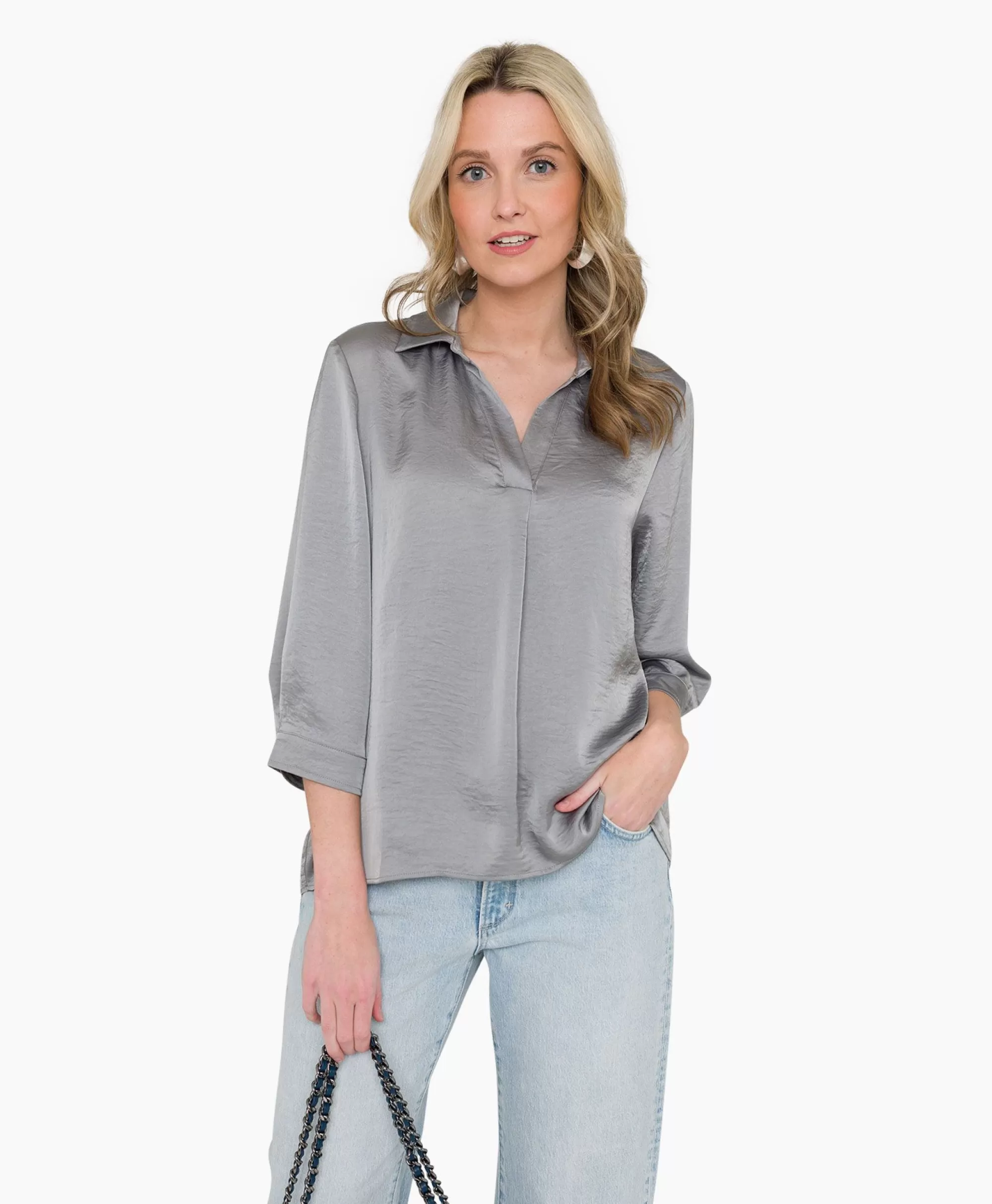 Blouses*Anna Van Toor Blouse 32A05-03274 Zilver