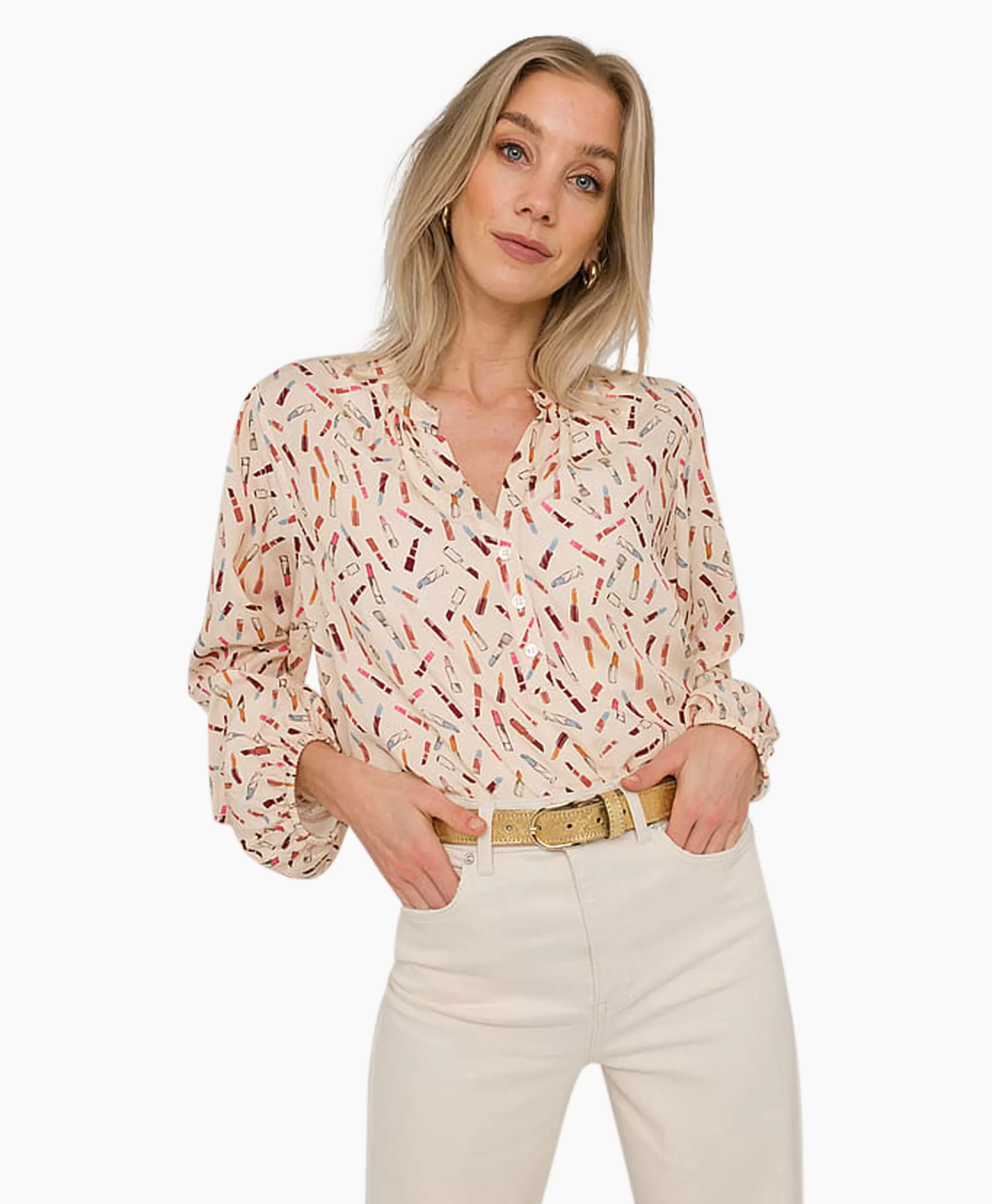 Blouses*Anna Van Toor Blouse 74A05-03220A Rood