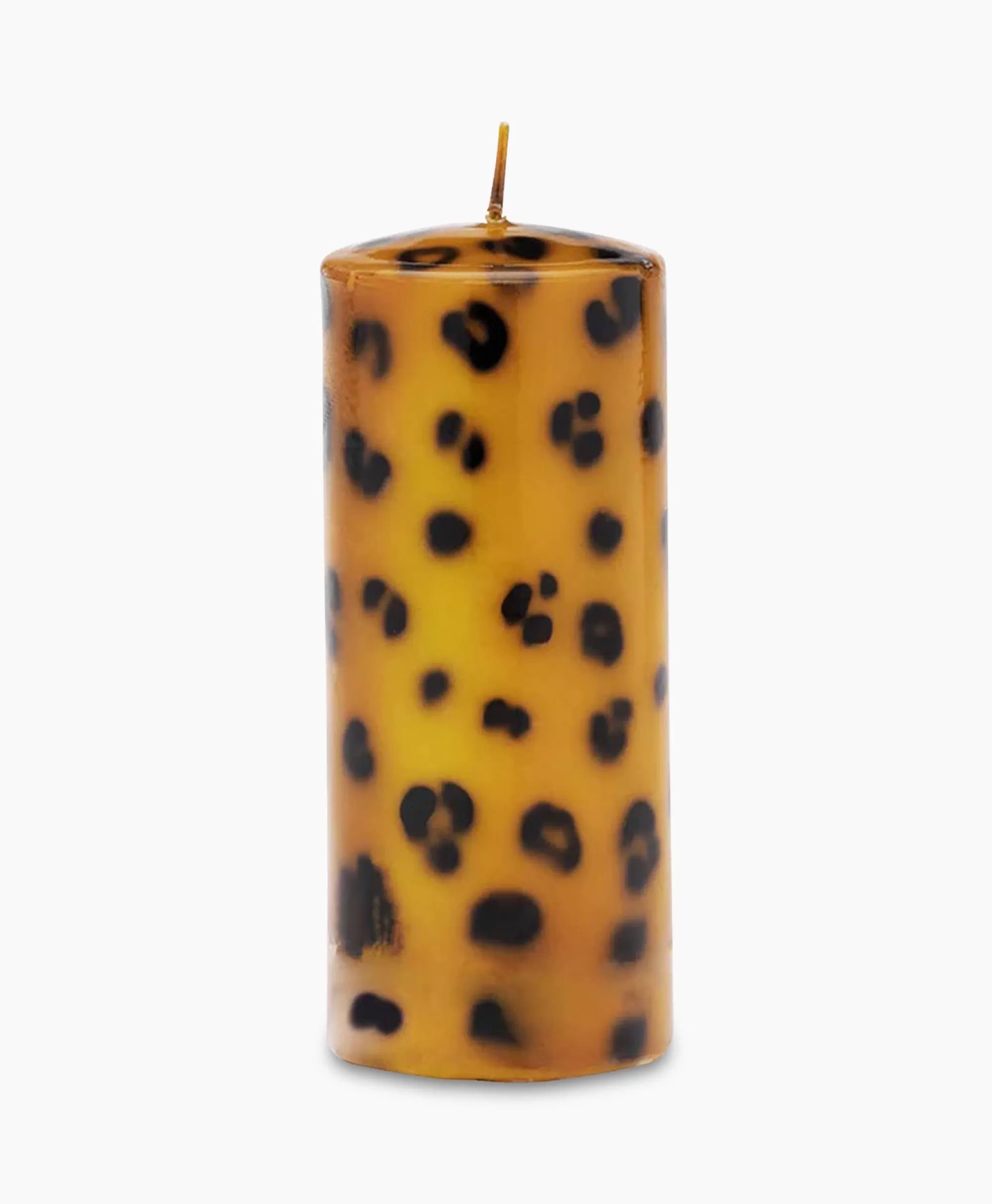 Lifestyle*Anna+nina Kaars Large Leopard Print Pillar Candle Bruin