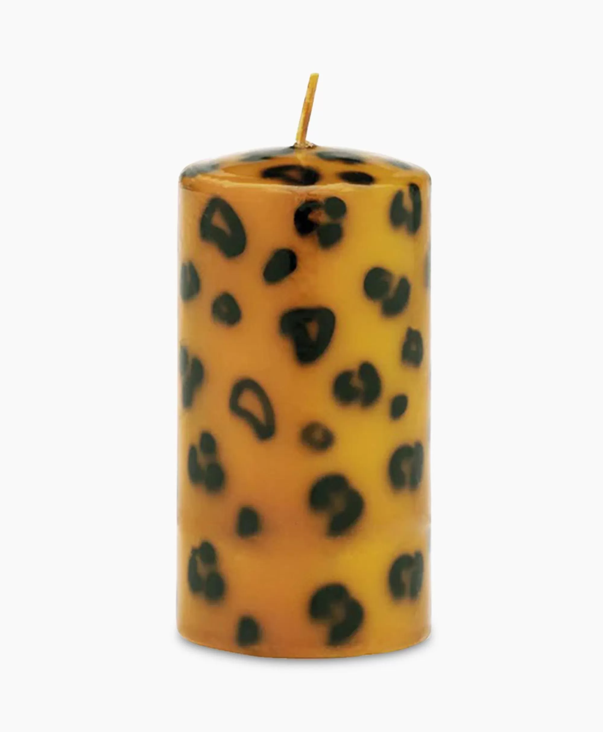 Lifestyle*Anna+nina Kaars Small Leopard Print Pillar Candle Bruin