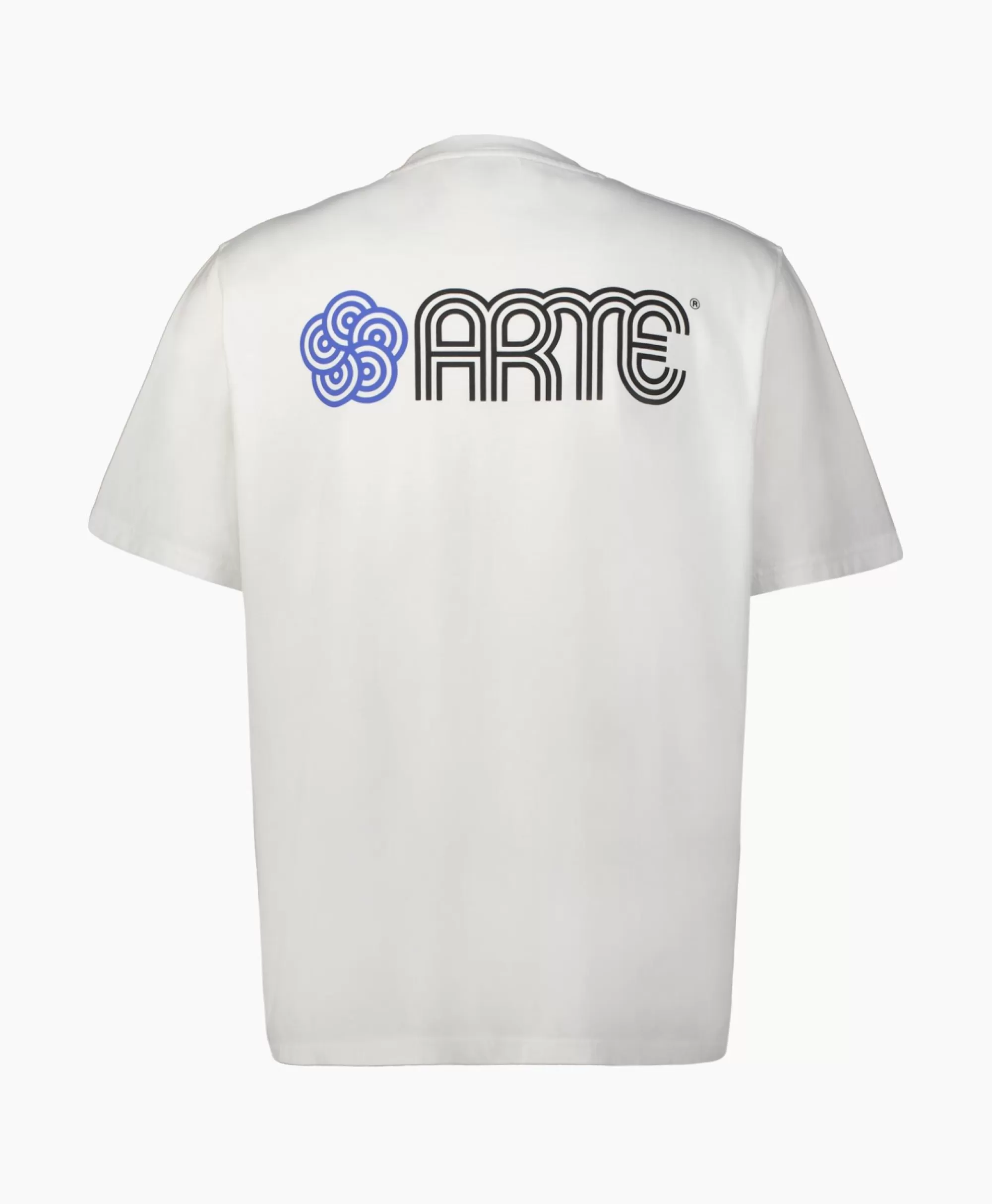 T-Shirts*Arte Antwerp T-Shirt Korte Mouw Circle Flower Back Front Print Wit