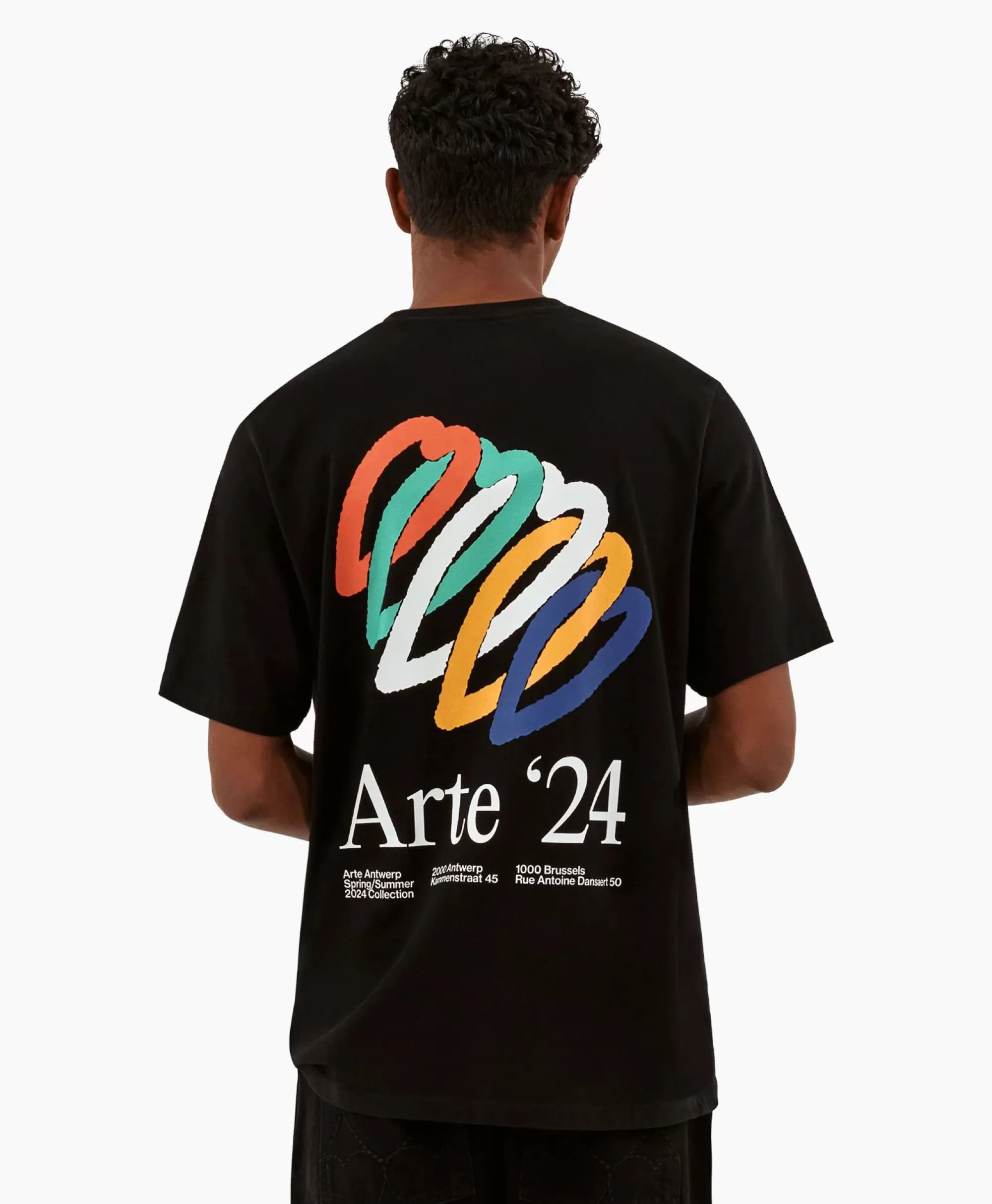 T-Shirts*Arte Antwerp T-Shirt Korte Mouw Heart Rings Back Print Zwart