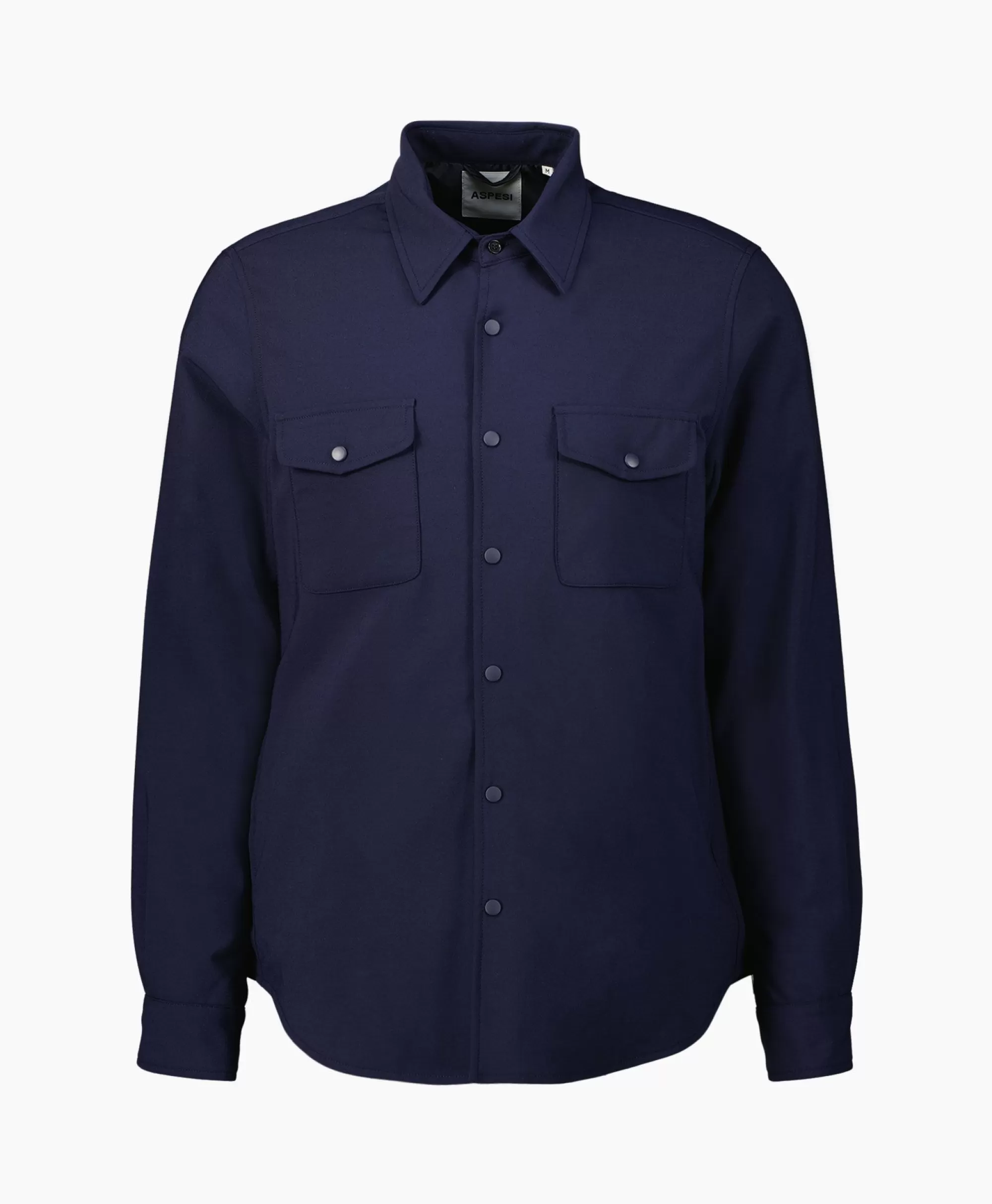 Overhemden*Aspesi Overhemd Camicia Doppia Blauw