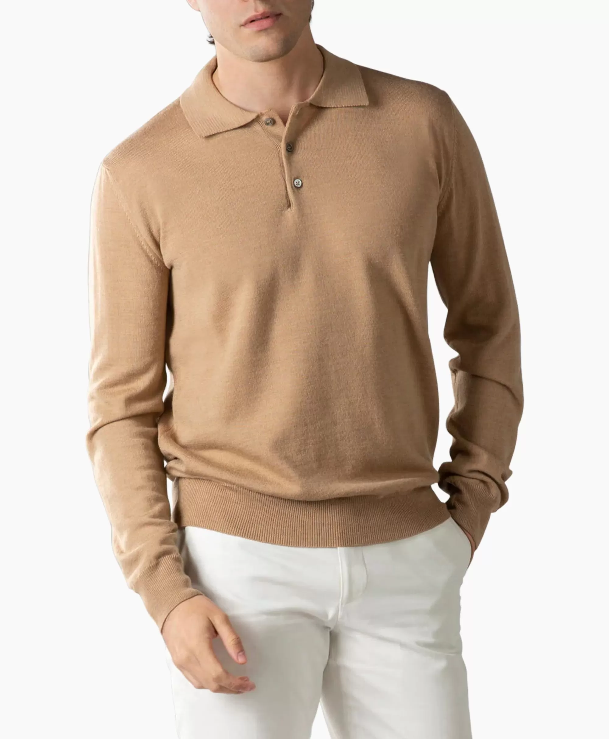 Polo'S*Aurelien Polo Longsleeve Beige