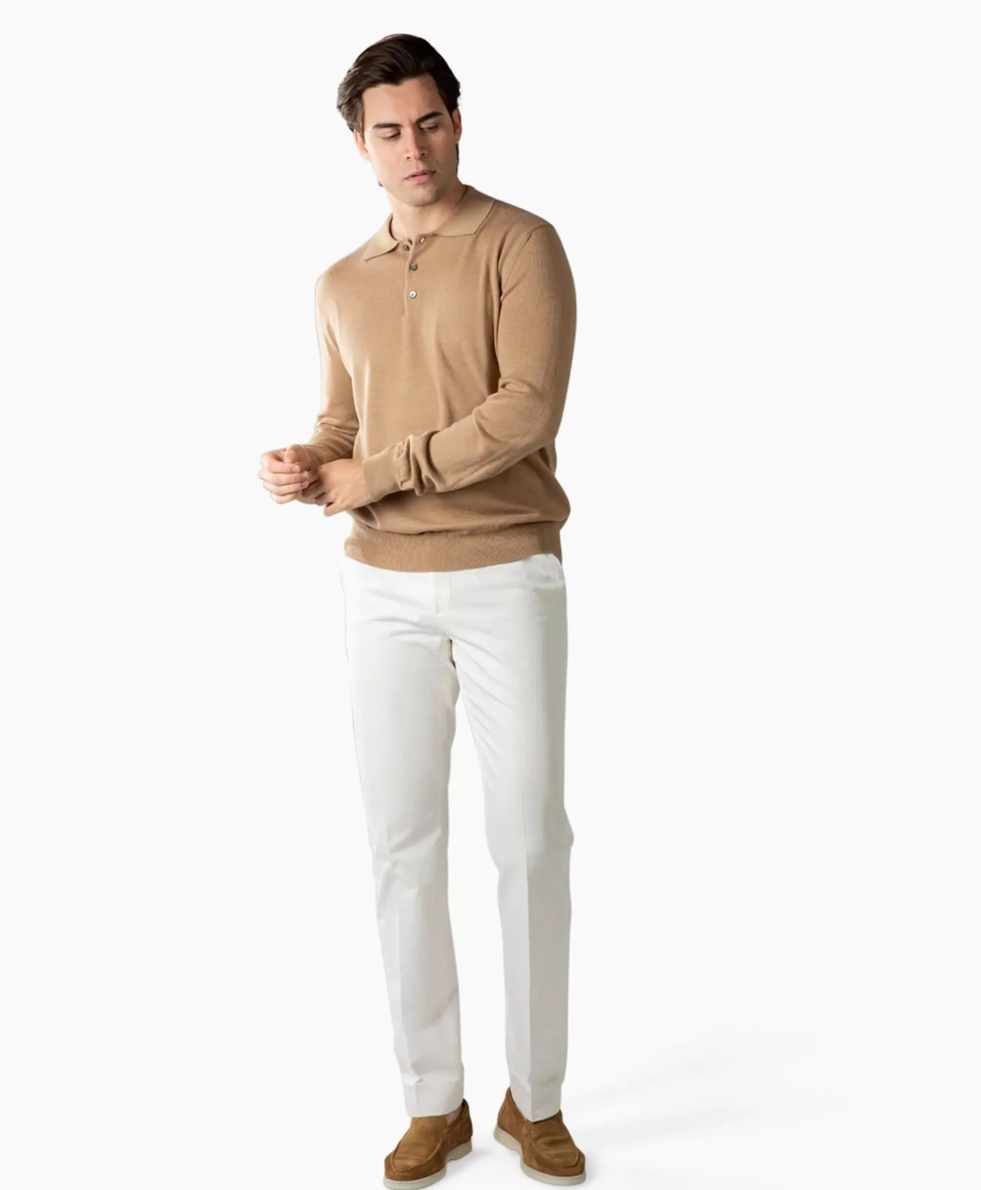 Polo'S*Aurelien Polo Longsleeve Beige