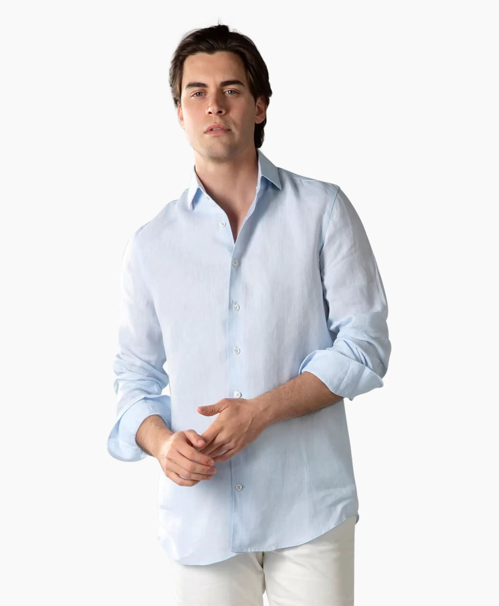 Overhemden*Aurelien Overhemd Seaside Shirt Licht Blauw