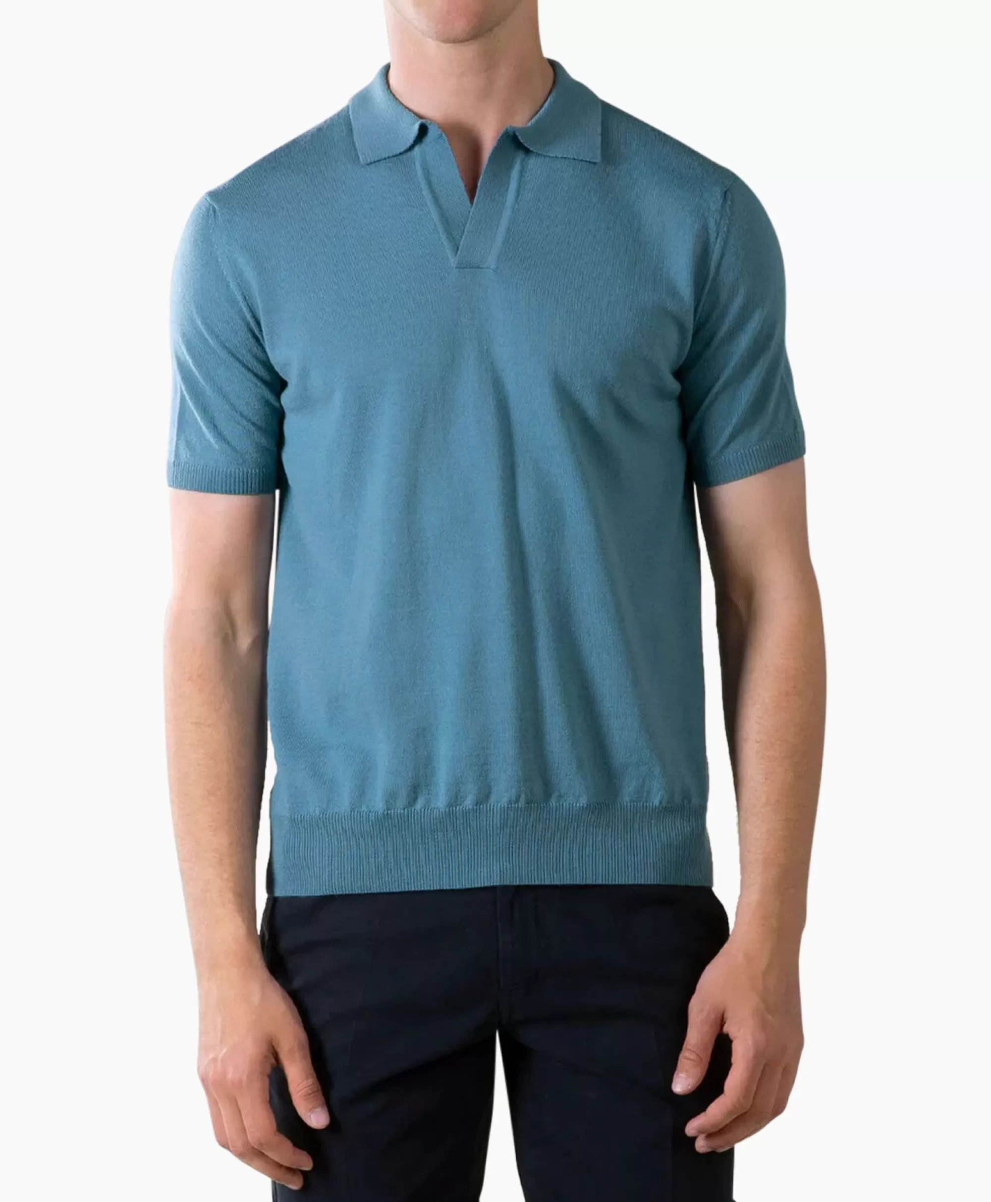 Polo'S*Aurelien Polo Buttonless Sl Blauw