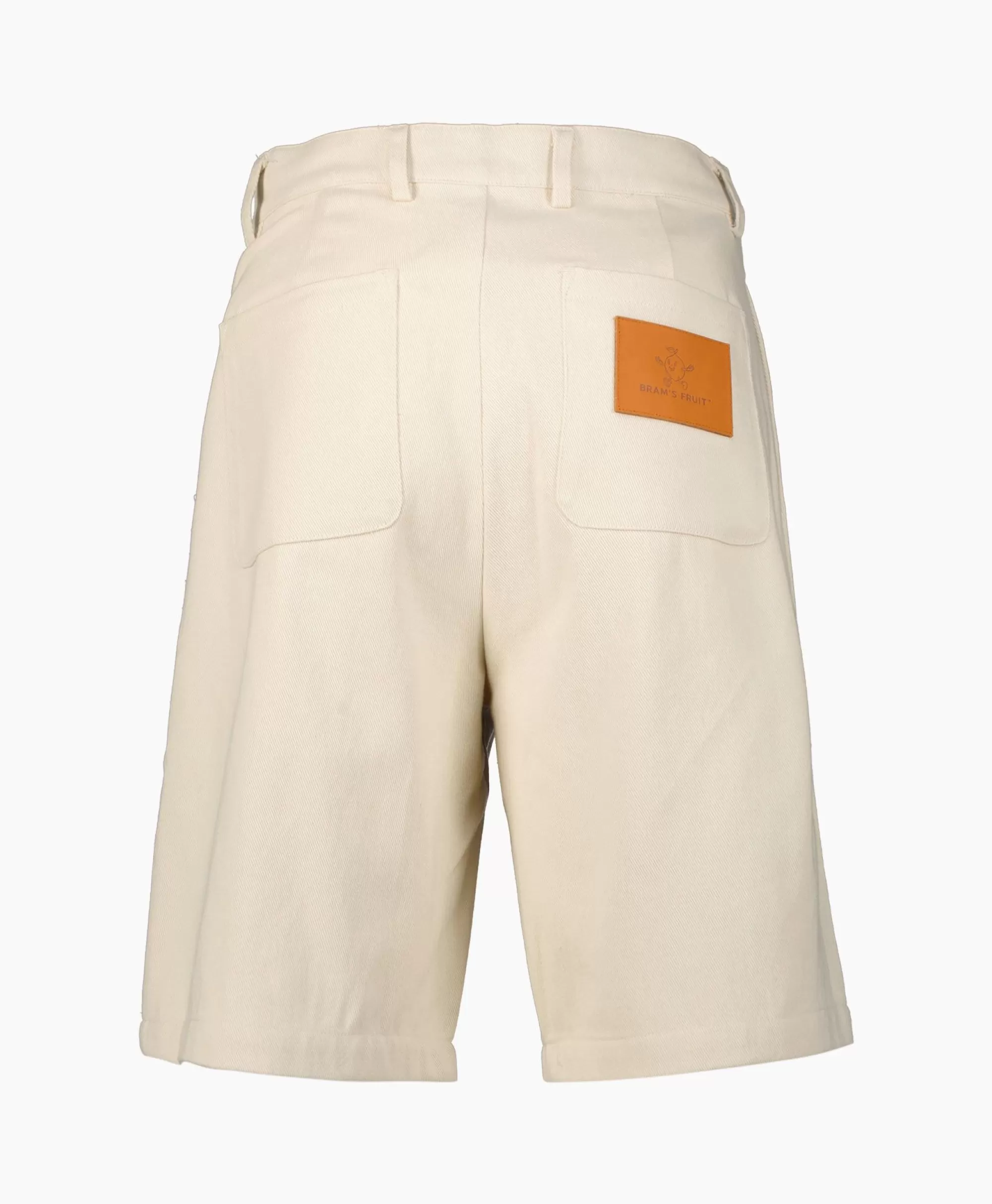 Broeken*Bram's Fruit Bram'S Fruit Korte Broek Twill Shorts Beige