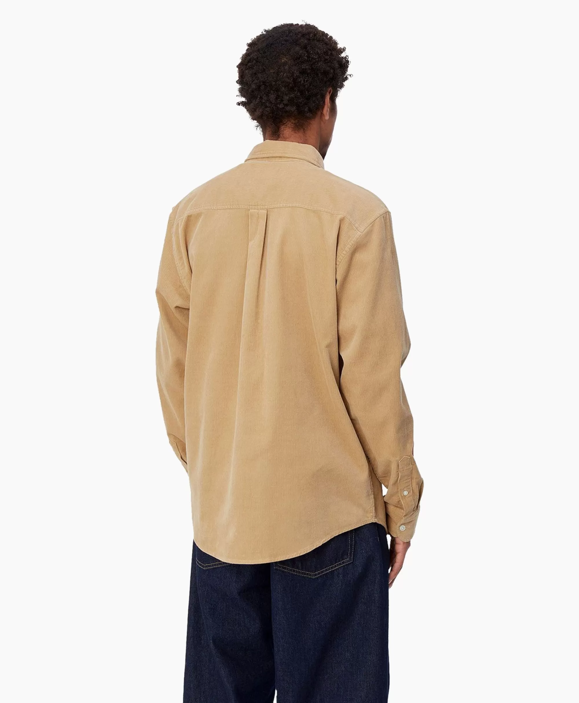 Overhemden*Carhartt Wip Overhemd L/S Madison Fine Cord Beige