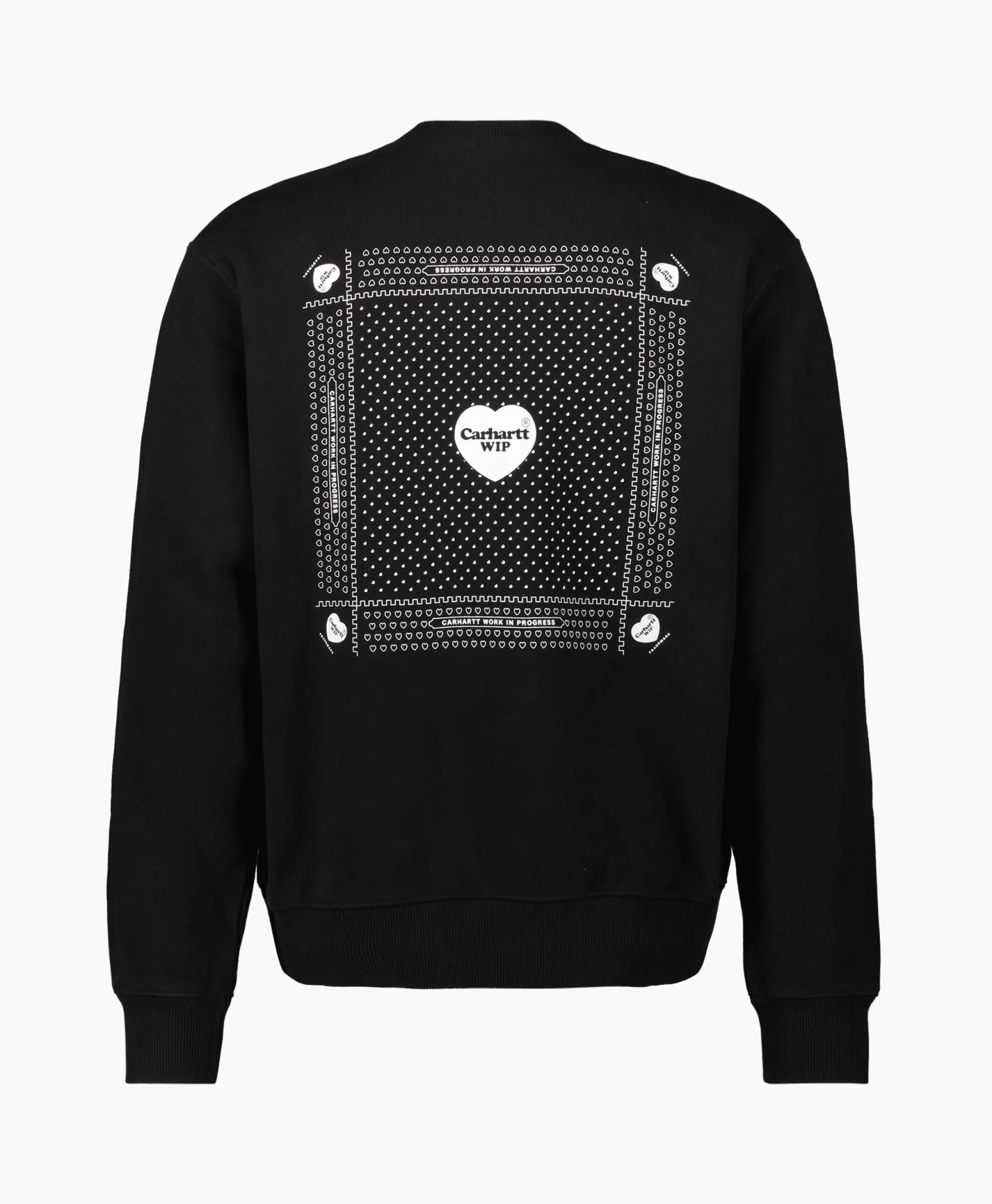 Truien*Carhartt Wip Sweater Heart Bandana Zwart