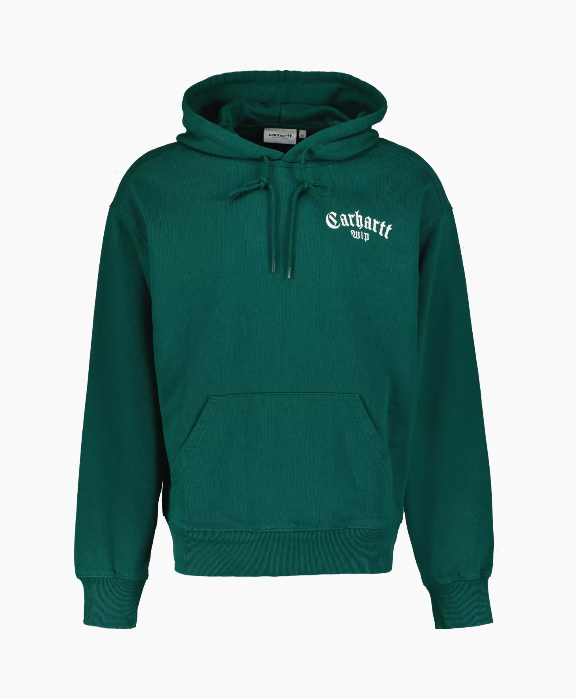 Truien*Carhartt Wip Sweater Hooded Onyx Script Groen