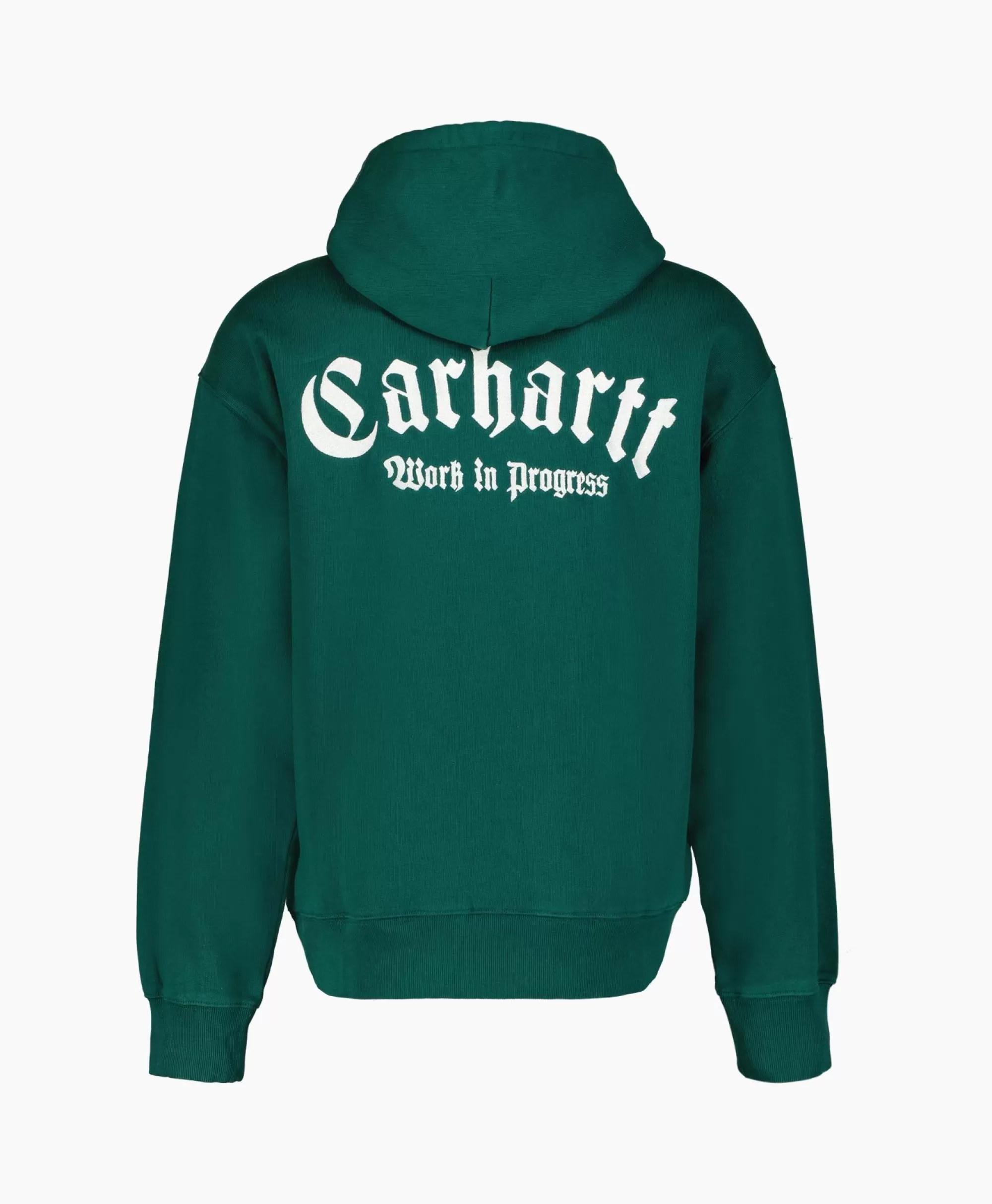 Truien*Carhartt Wip Sweater Hooded Onyx Script Groen