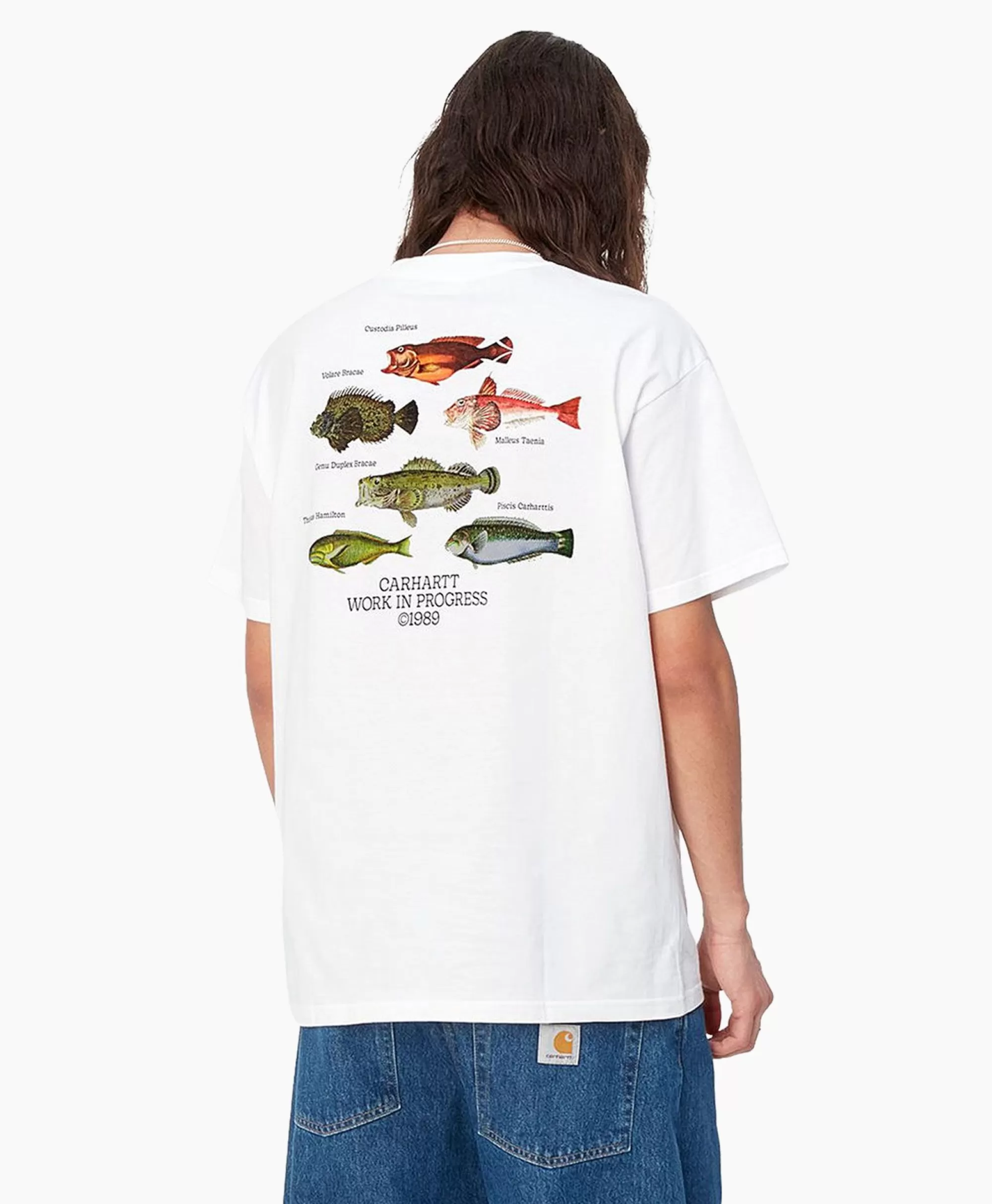 T-Shirts*Carhartt Wip T-Shirt Korte Mouw S/S Fish Wit