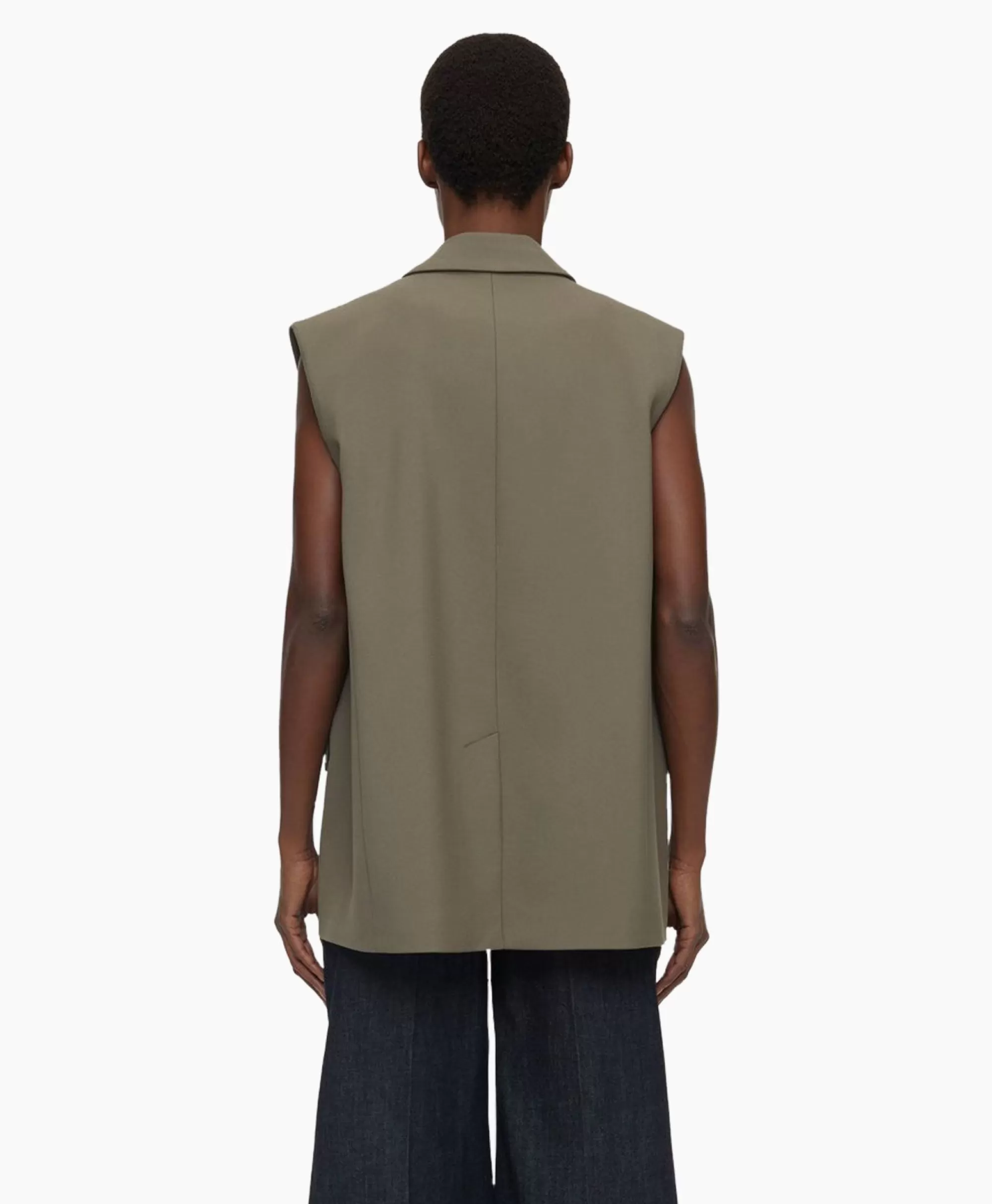 Gilets*Closed Gilet Sleeveless Taupe