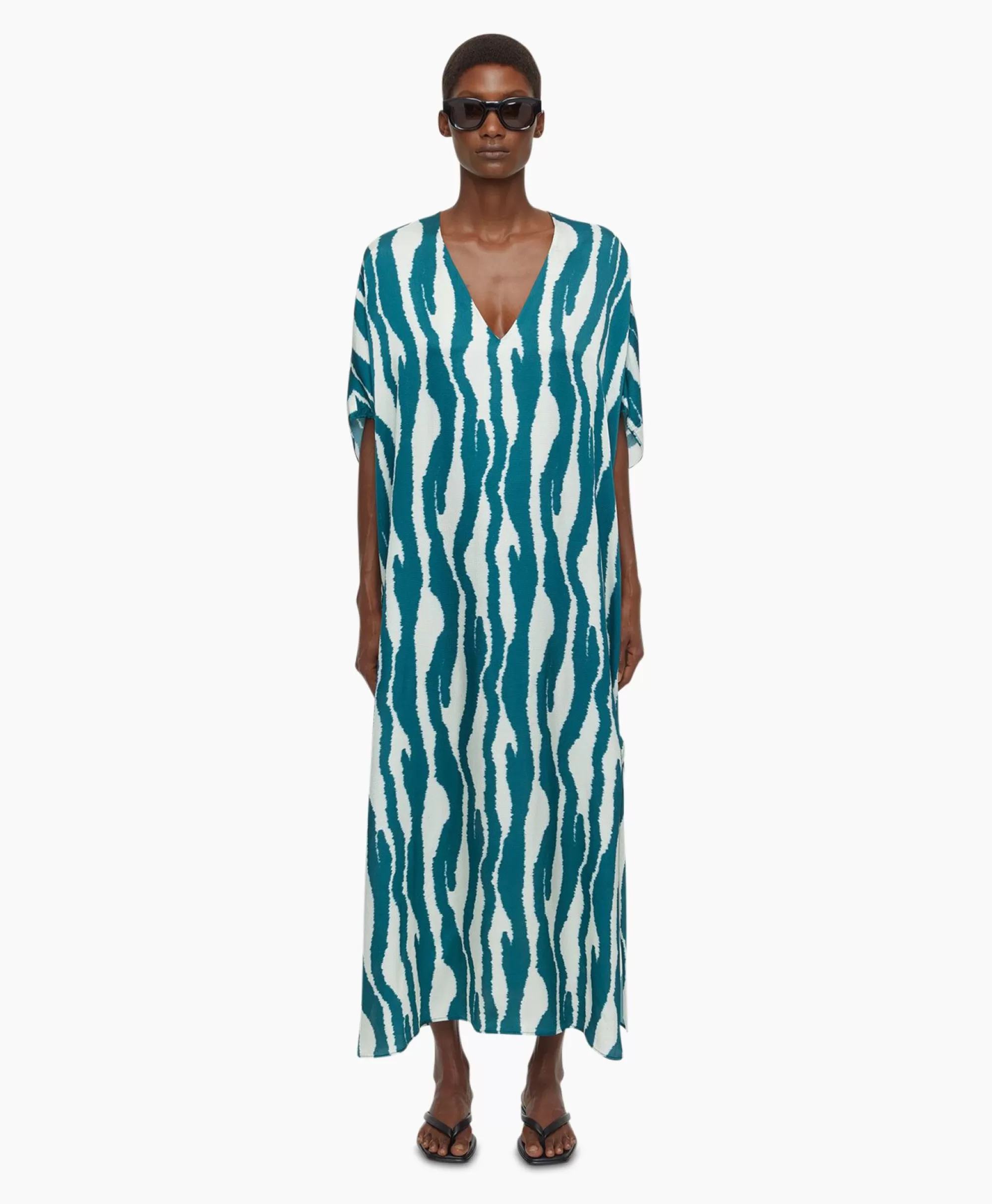 Jurken*Closed Maxi Jurk Caftan Blauw