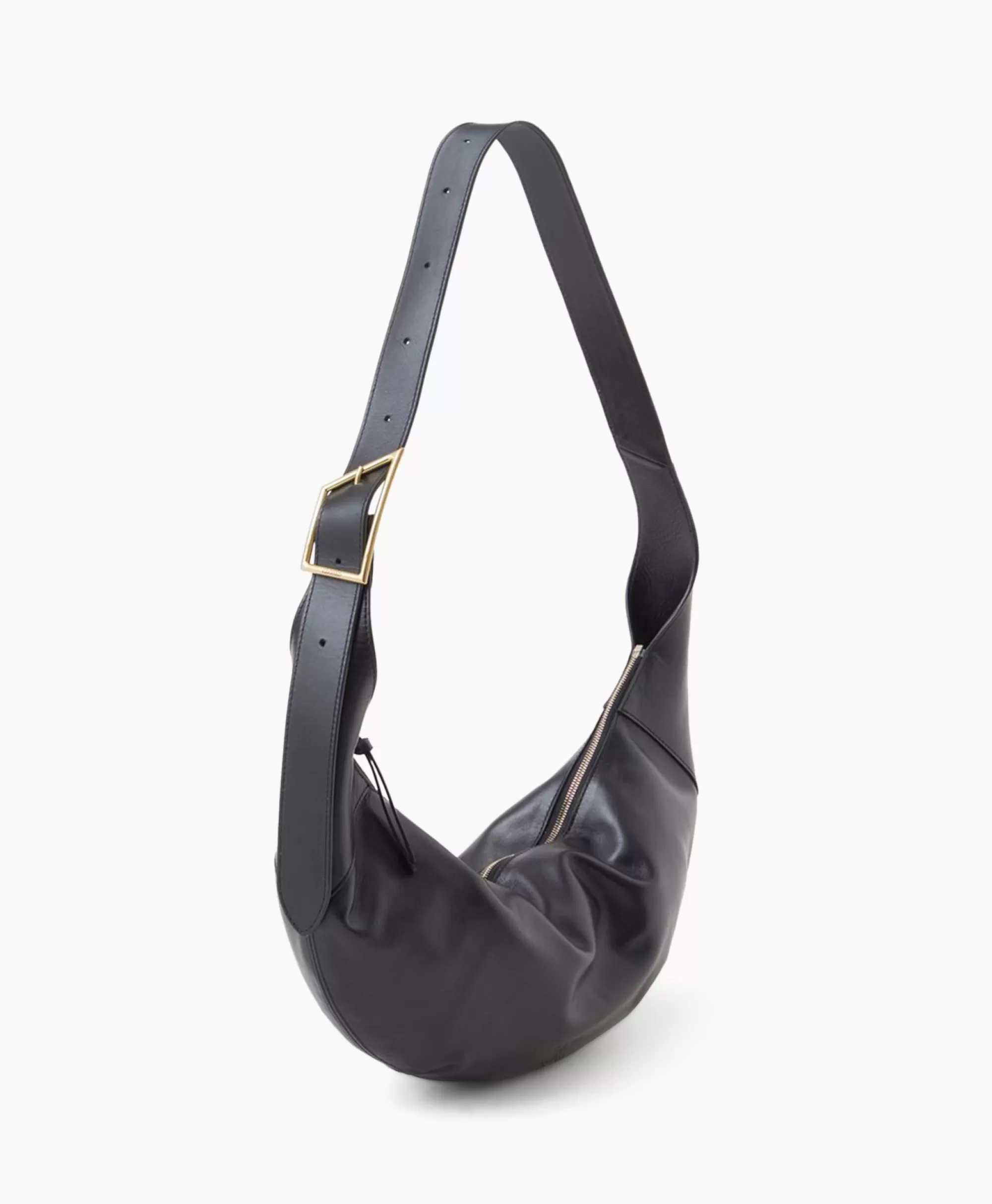 Tassen*Closed Schouder / Hand Tas Half Moon M Zwart