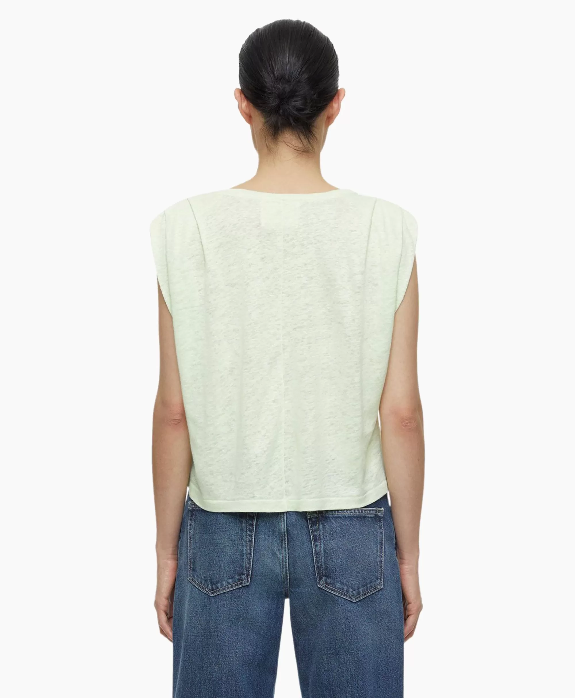 T-Shirts & Tops*Closed Top Pleated Sleeveless Licht Groen