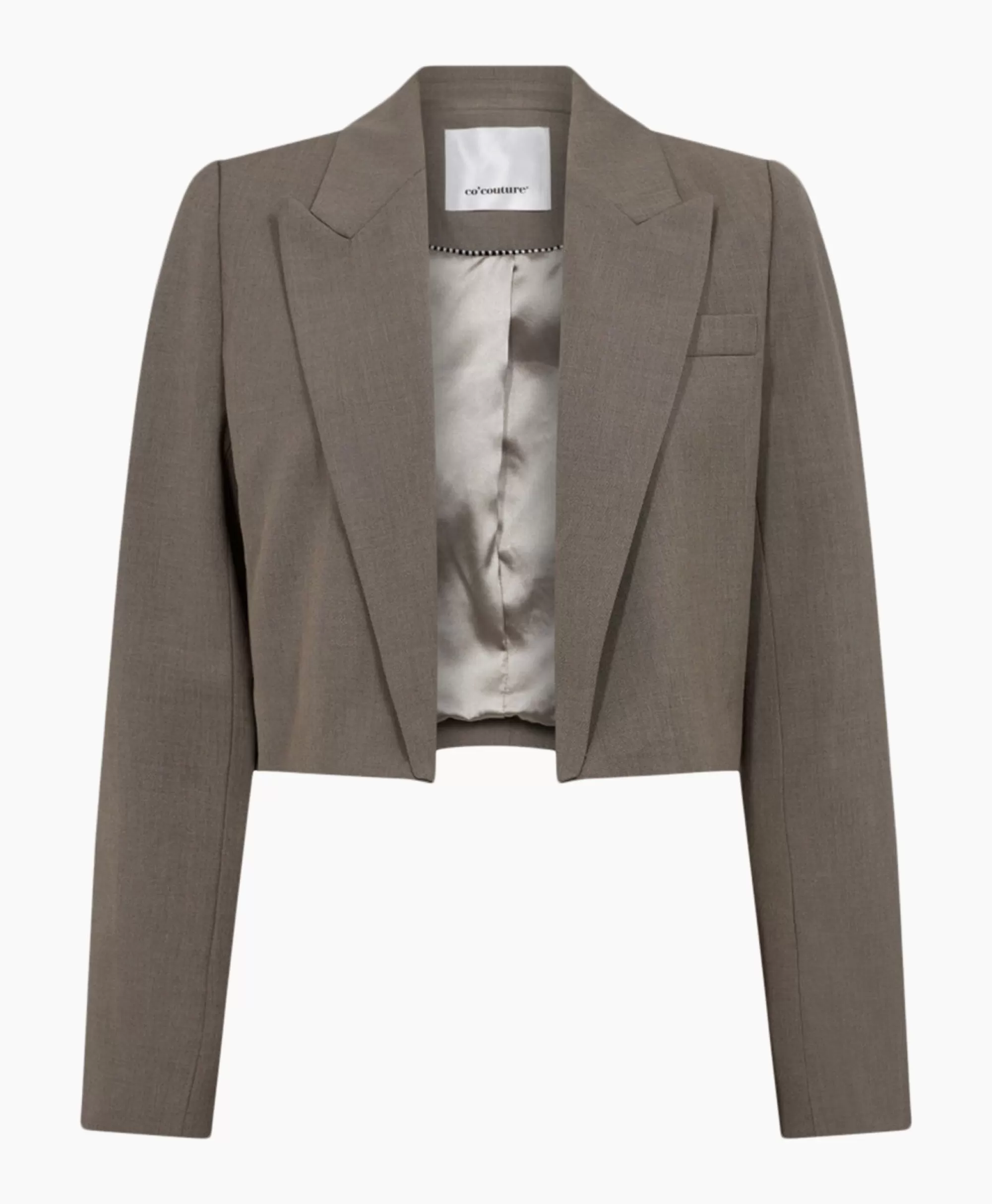 Blazers*Co'couture Co'Couture Blazer Vidacc Crop Midden Bruin