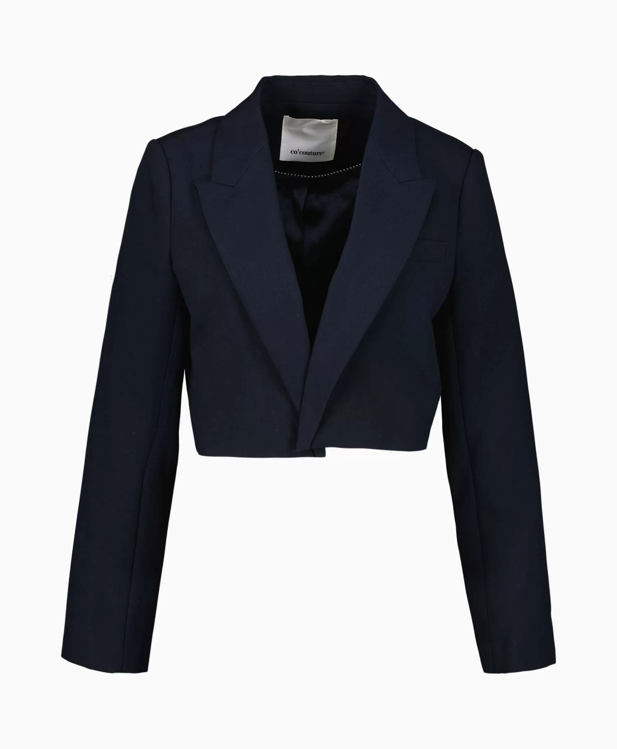 Blazers*Co'couture Co'Couture Blazer Vola Crop Donker Blauw