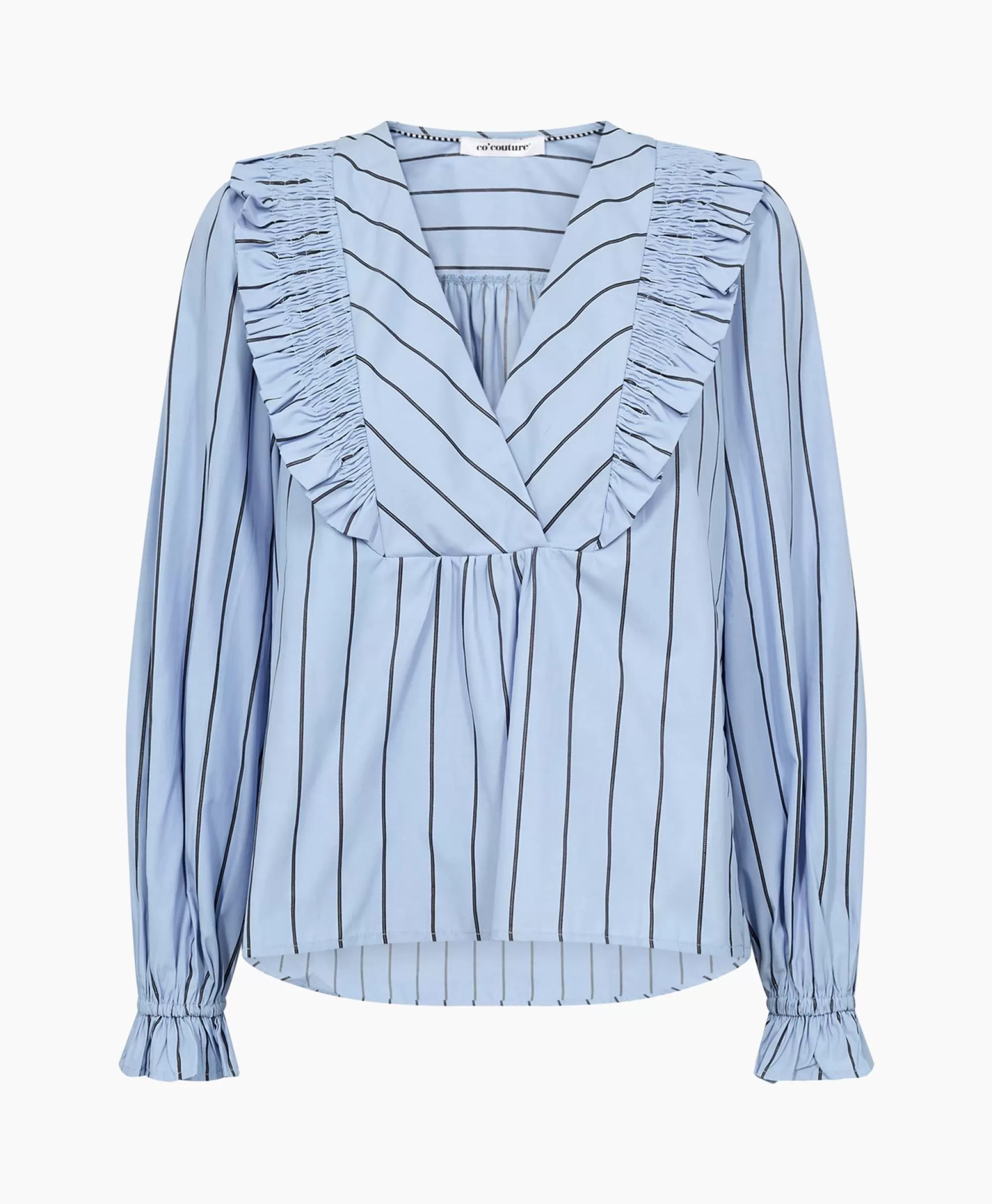 Blouses*Co'couture Co'Couture Blouse Ivana Smock Frill Blauw