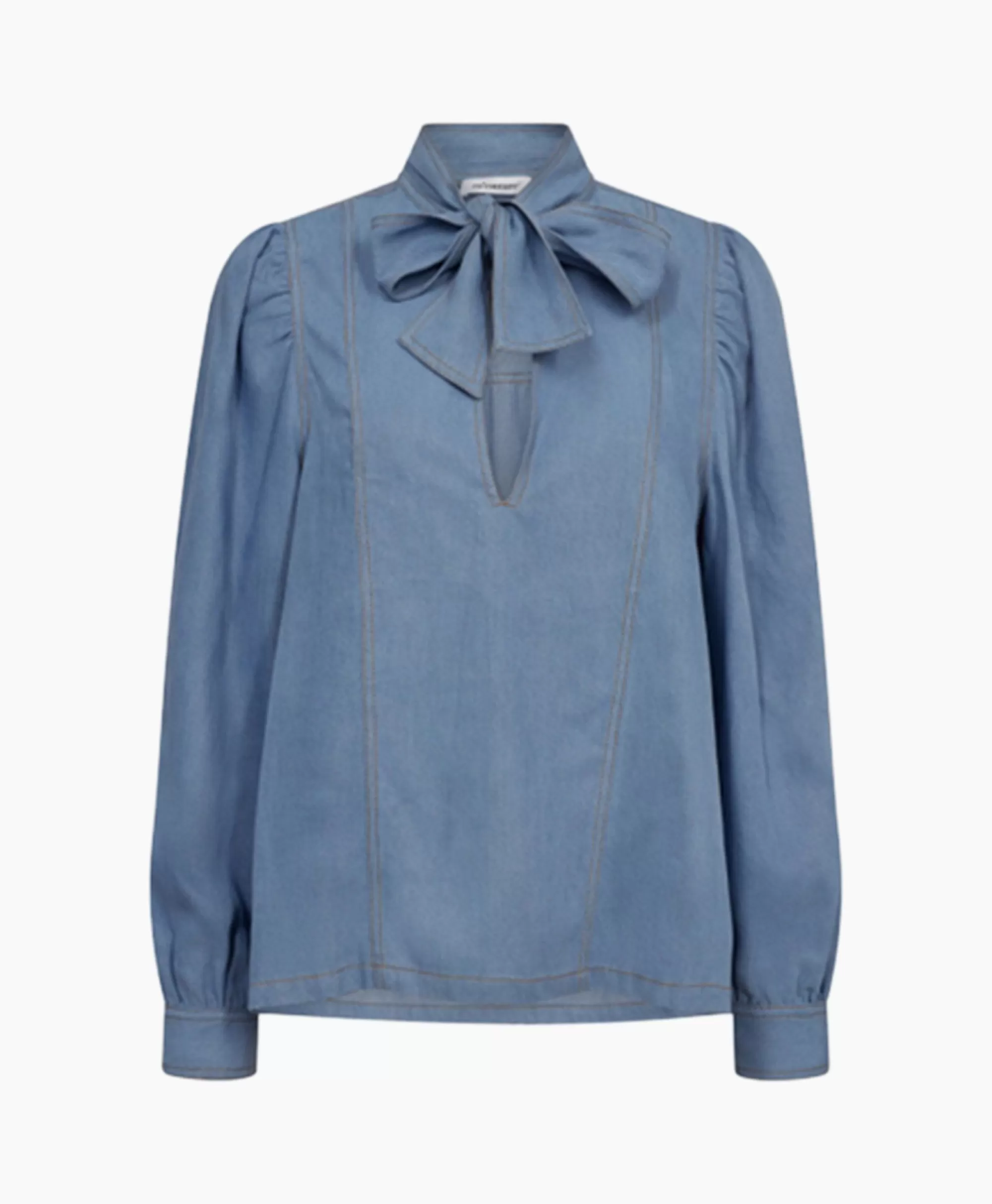 Blouses*Co'couture Co'Couture Blouse Titus Denim Blow Blauw