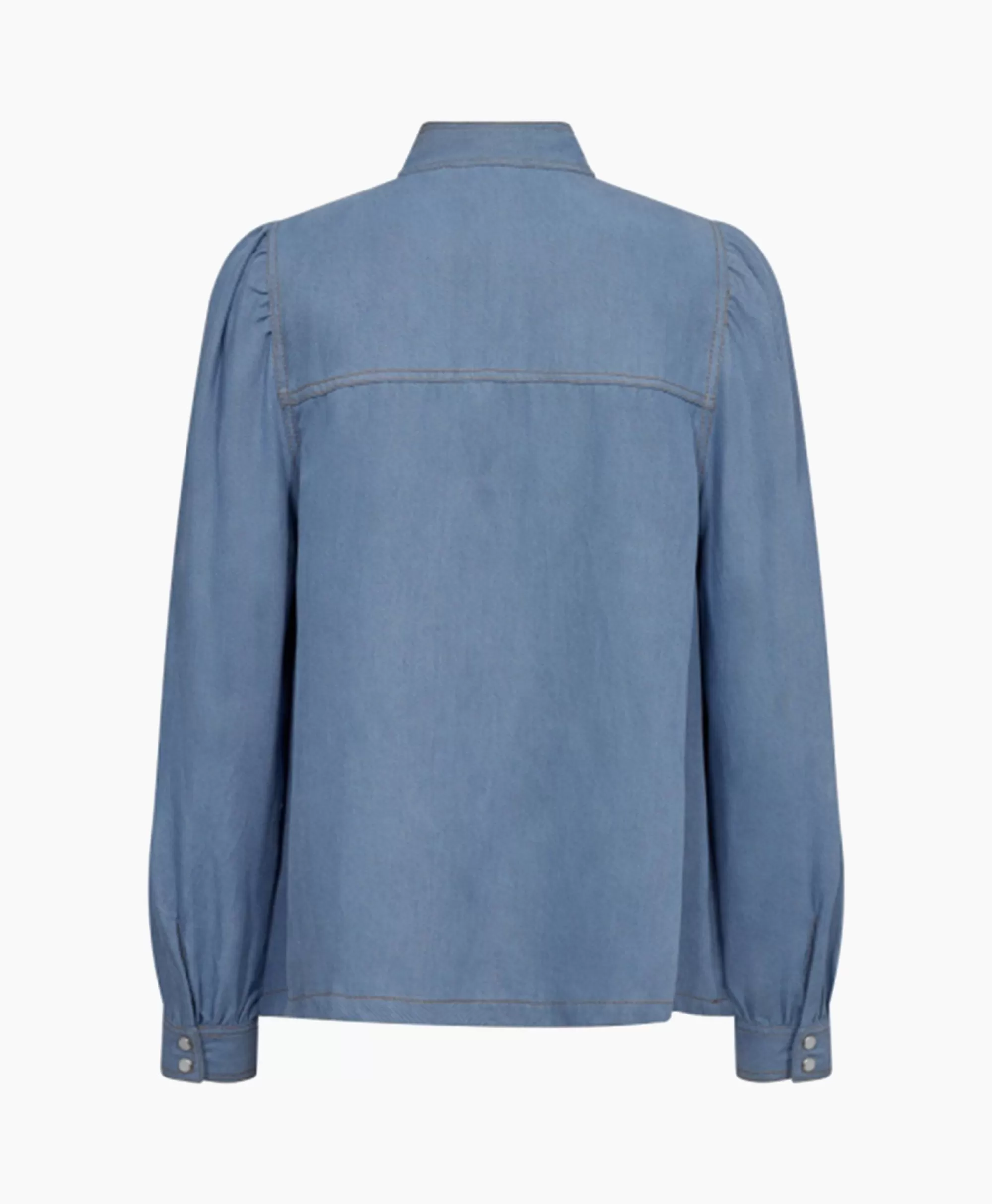 Blouses*Co'couture Co'Couture Blouse Titus Denim Blow Blauw