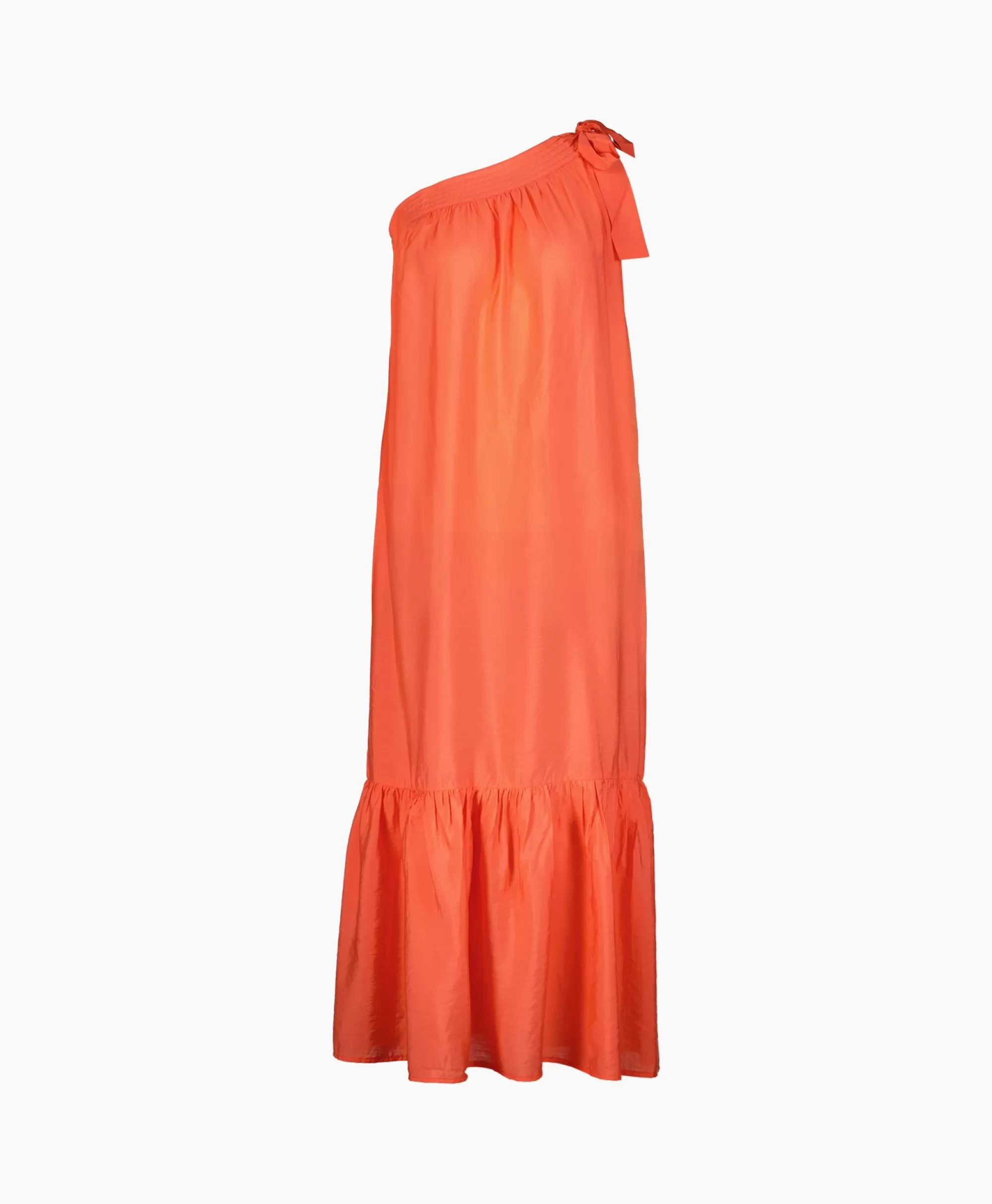 Jurken*Co'couture Co'Couture Maxi Jurk Callum Assymetrisch Peach