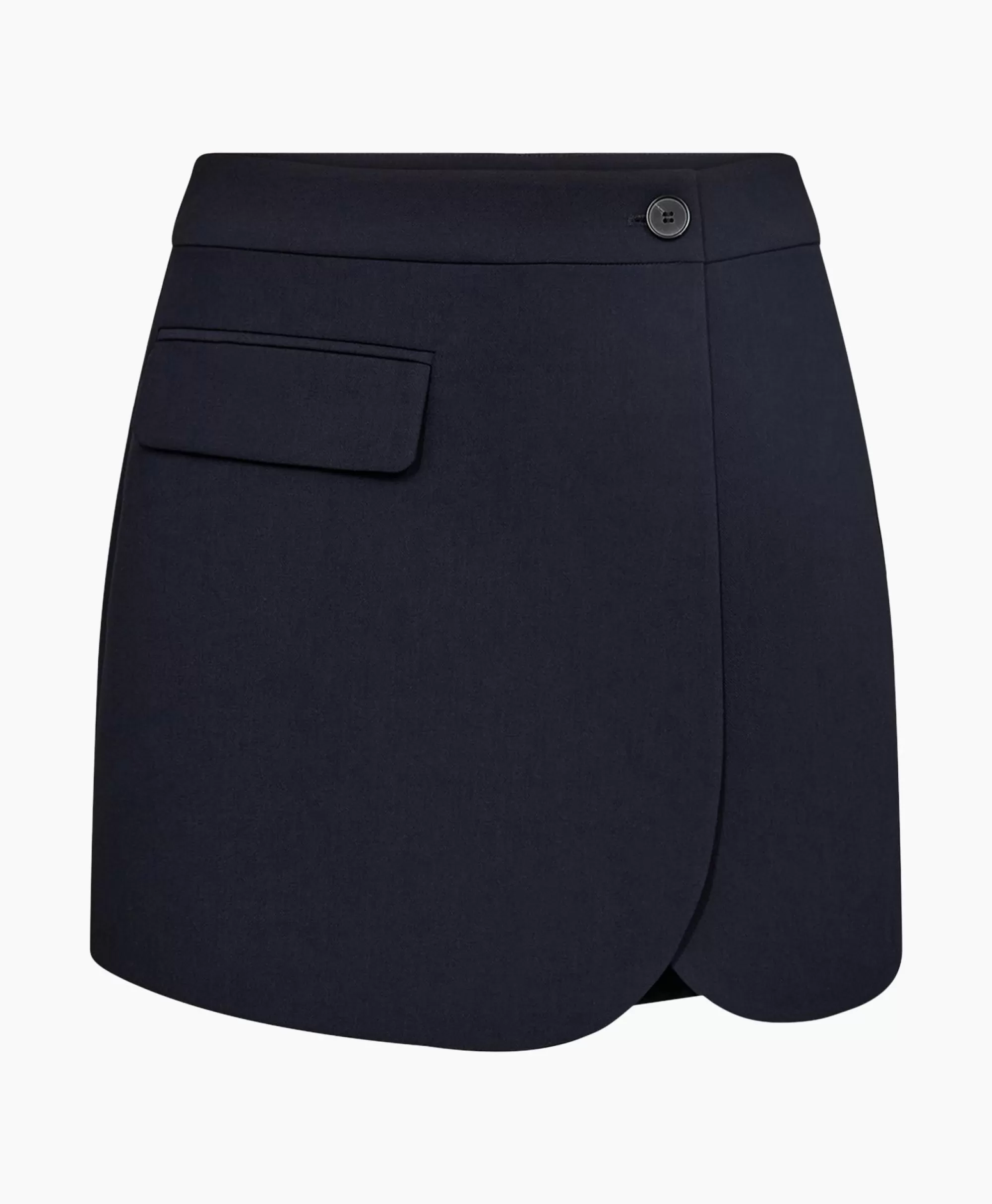 Rokken*Co'couture Co'Couture Minirok Vola Wrap Skort Donker Blauw