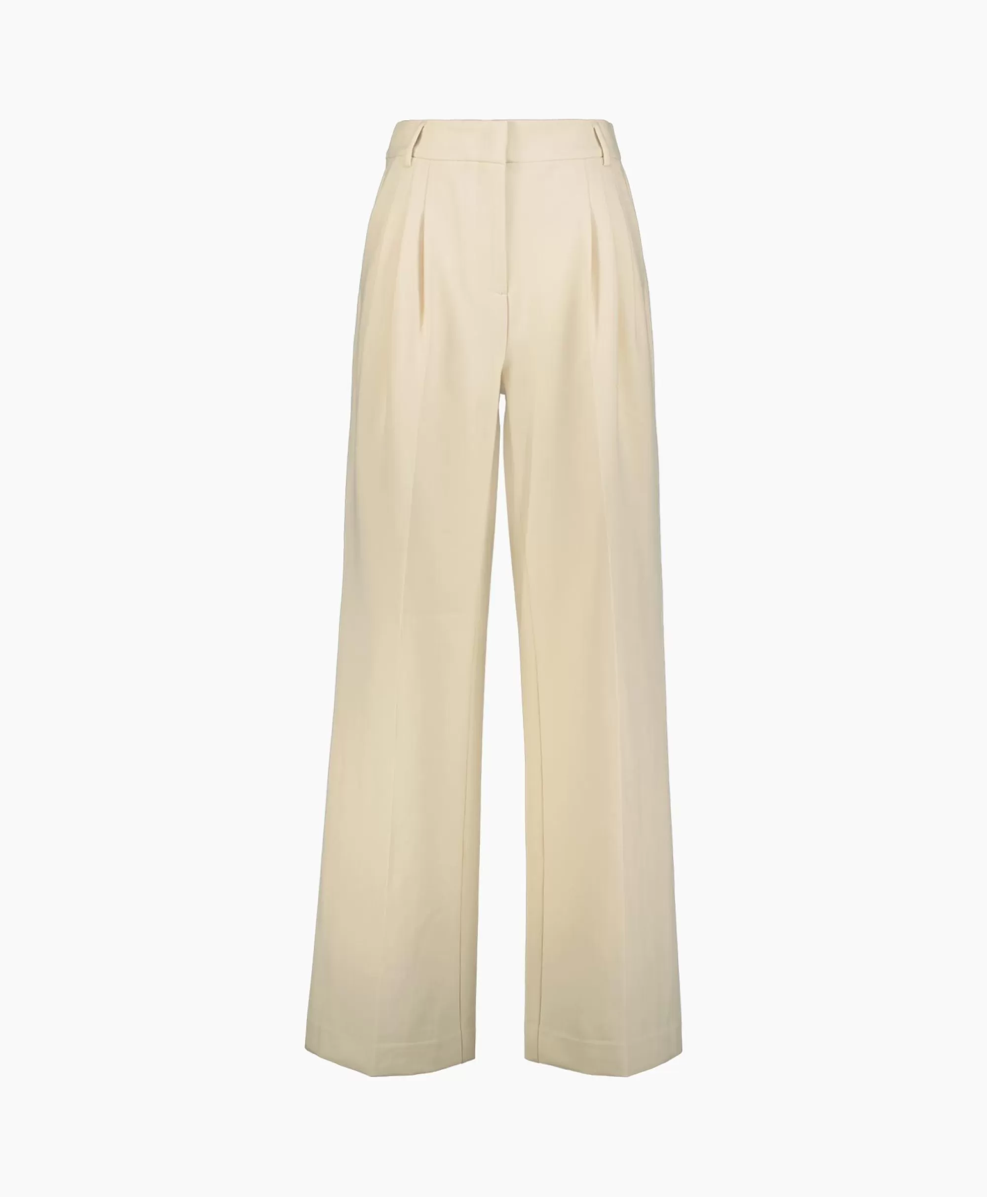 Broeken*Co'couture Co'Couture Pantalon Vola Long Pleat Beige