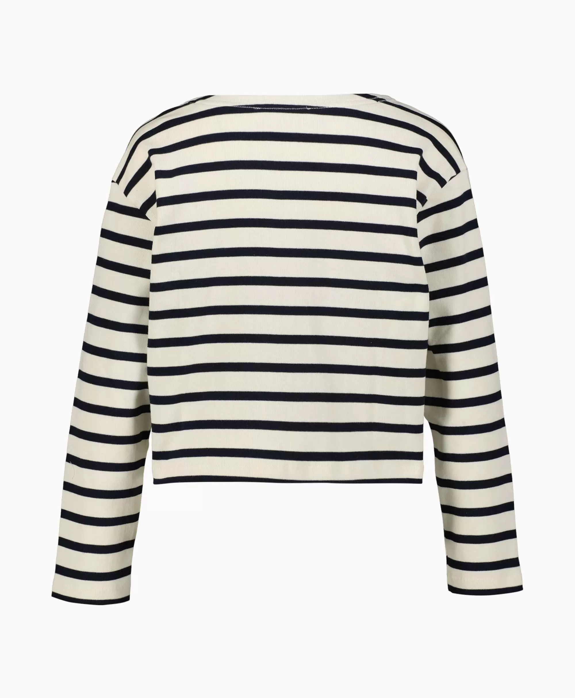 Truien*Co'couture Co'Couture Pullover Classic Stripe Crop Off White