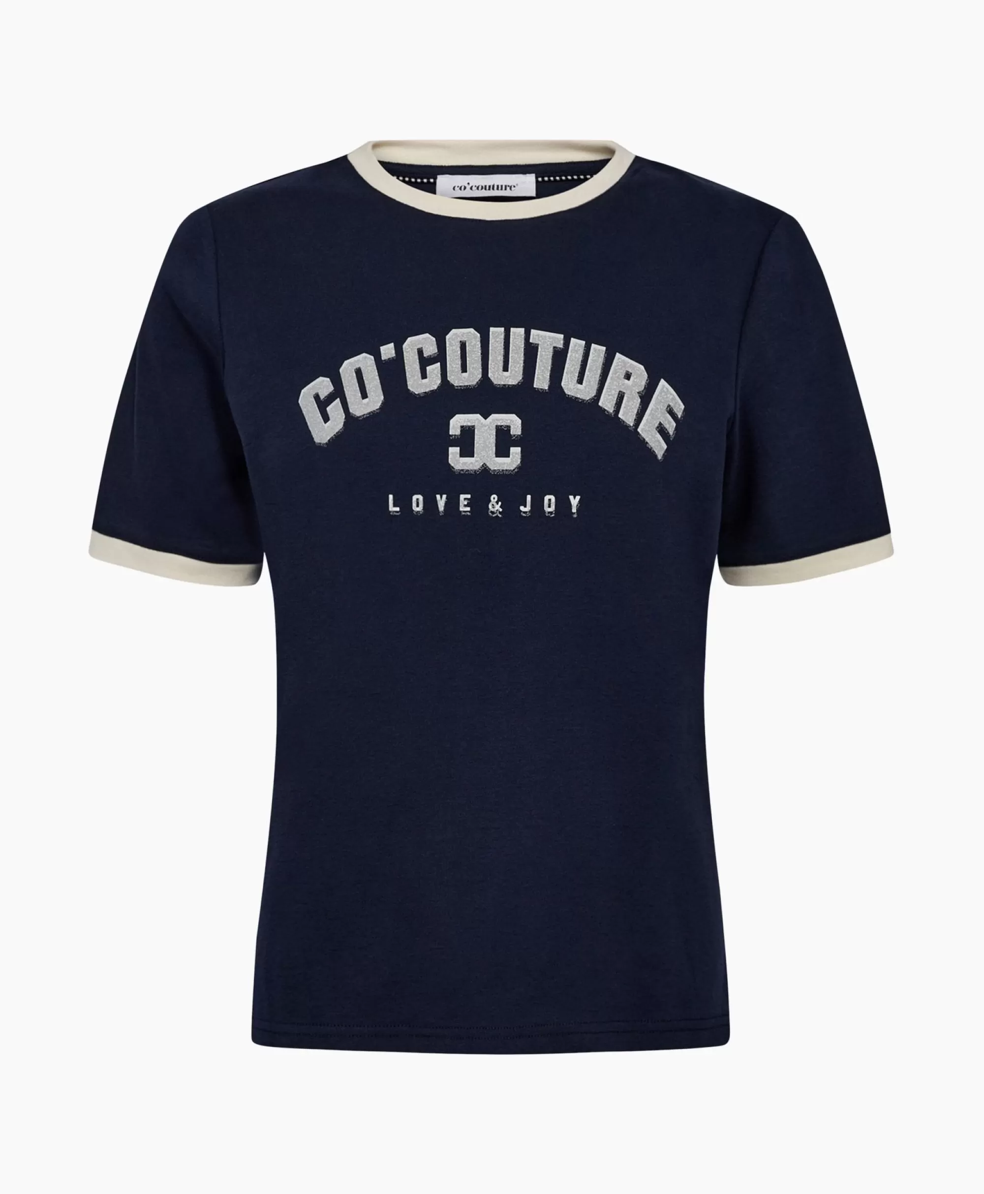 T-Shirts & Tops*Co'couture Co'Couture T-Shirt Korte Mouw Edge Donker Blauw