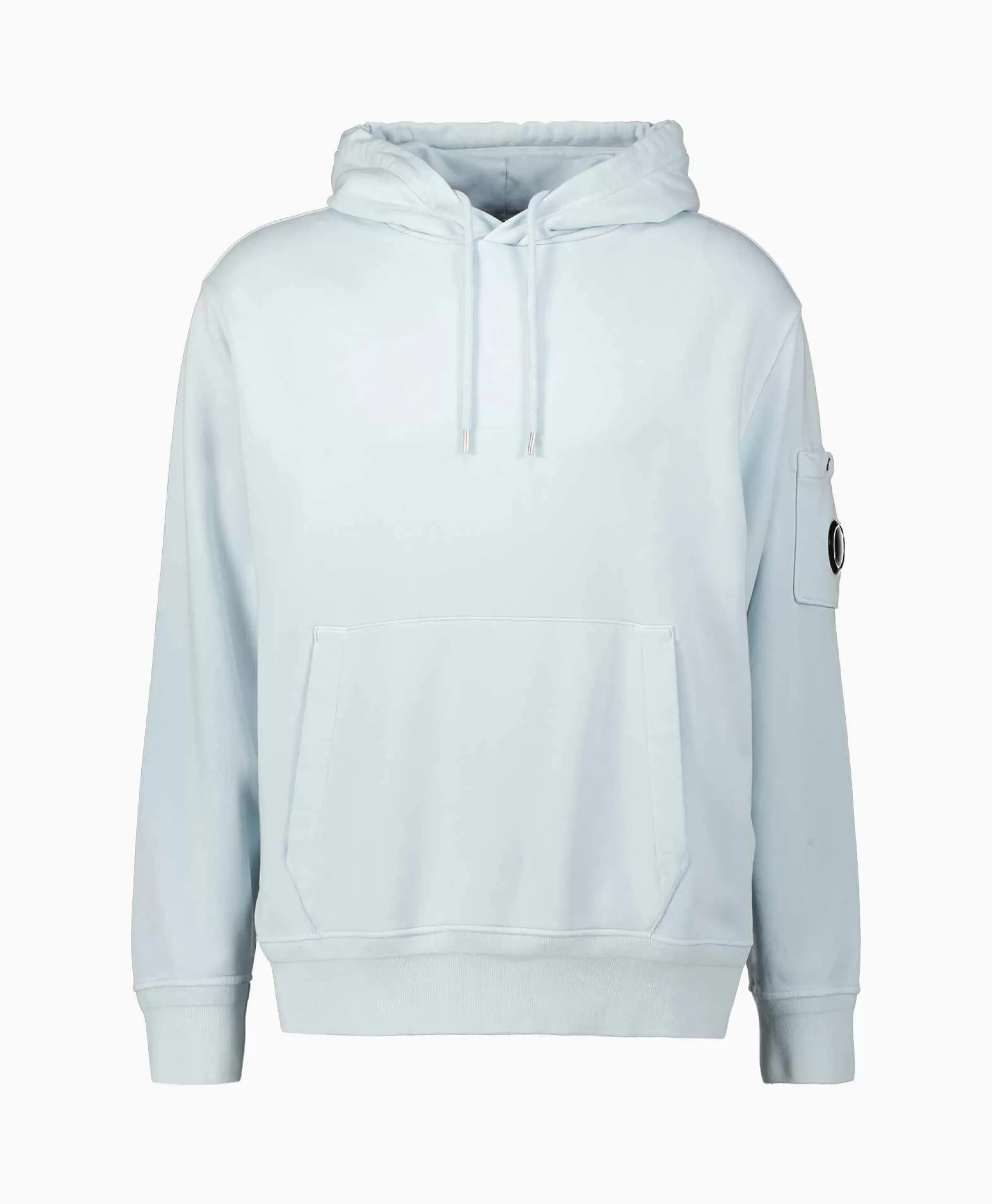 Truien*Cp Company Hoodie Cotton Diagonal Fleece Lens Licht Blauw