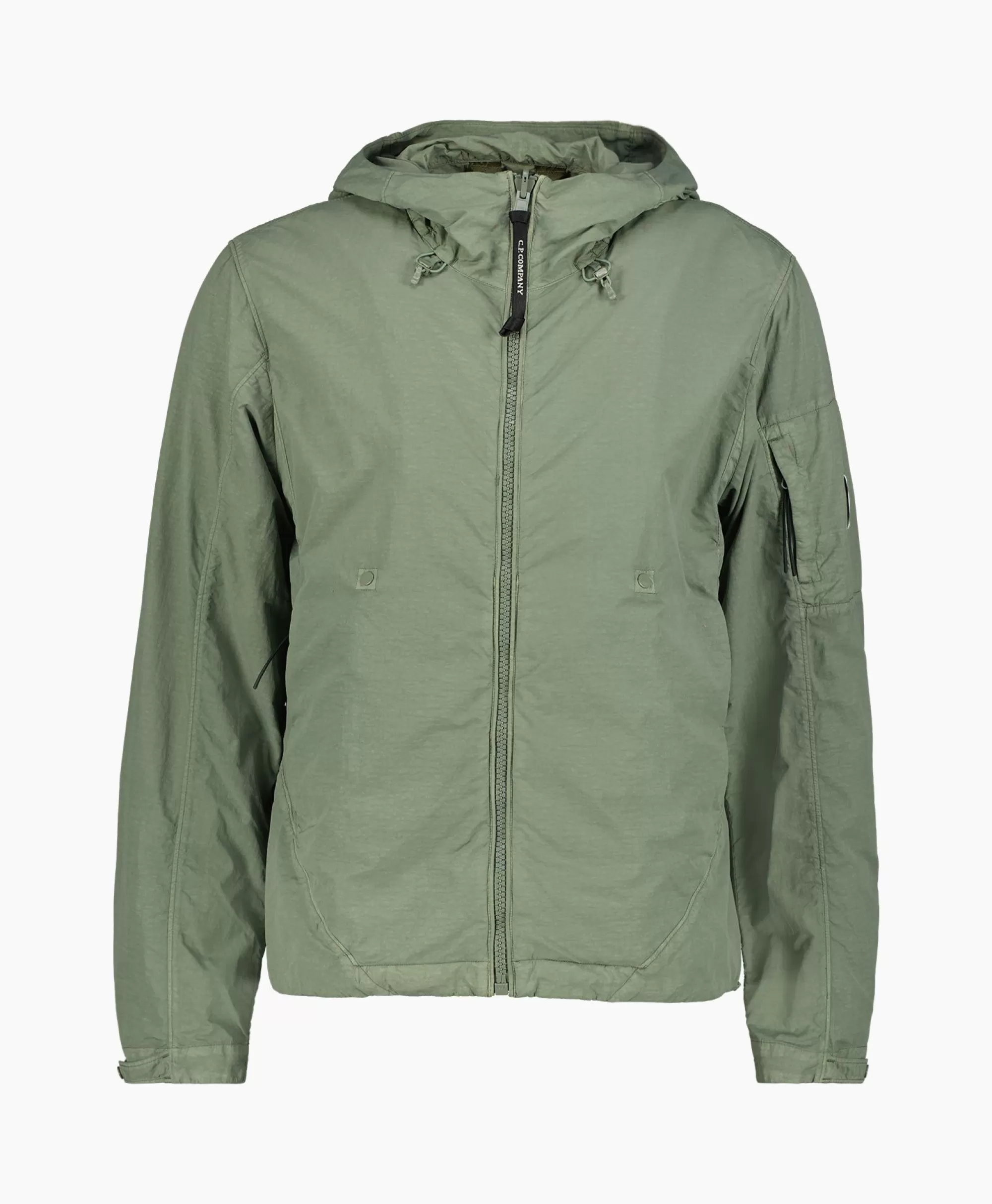 Jassen*Cp Company Jack Flatt Nylon Reversible Hooded Groen