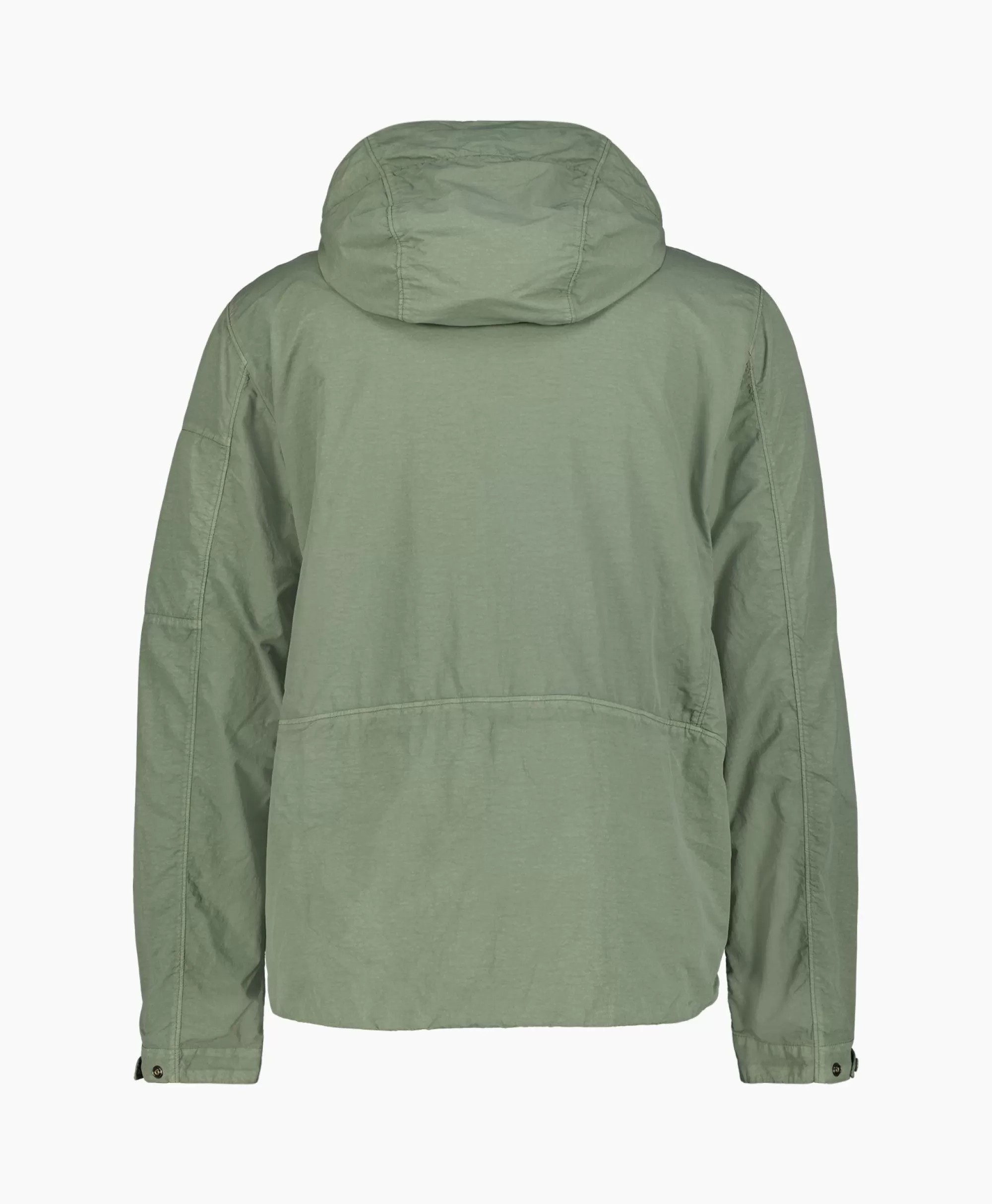 Jassen*Cp Company Jack Flatt Nylon Reversible Hooded Groen