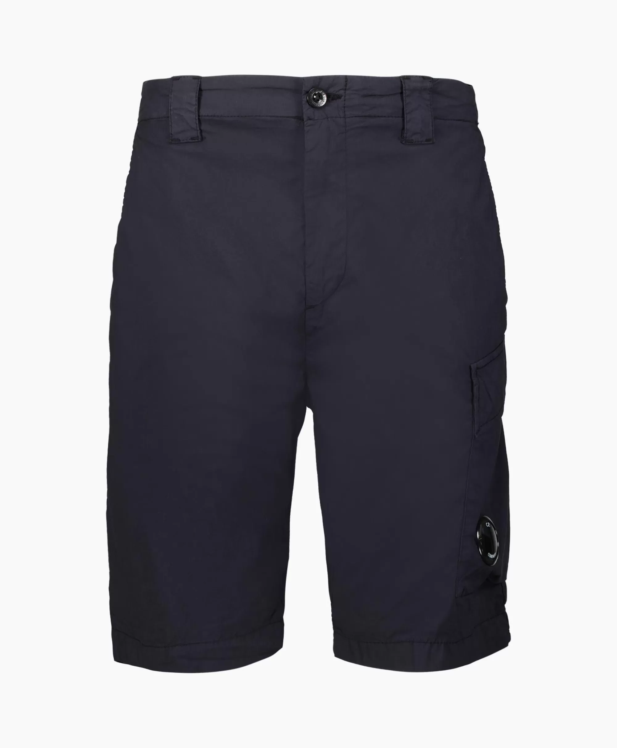 Broeken*Cp Company Korte Broek Fili Stretch Cargo Donker Blauw