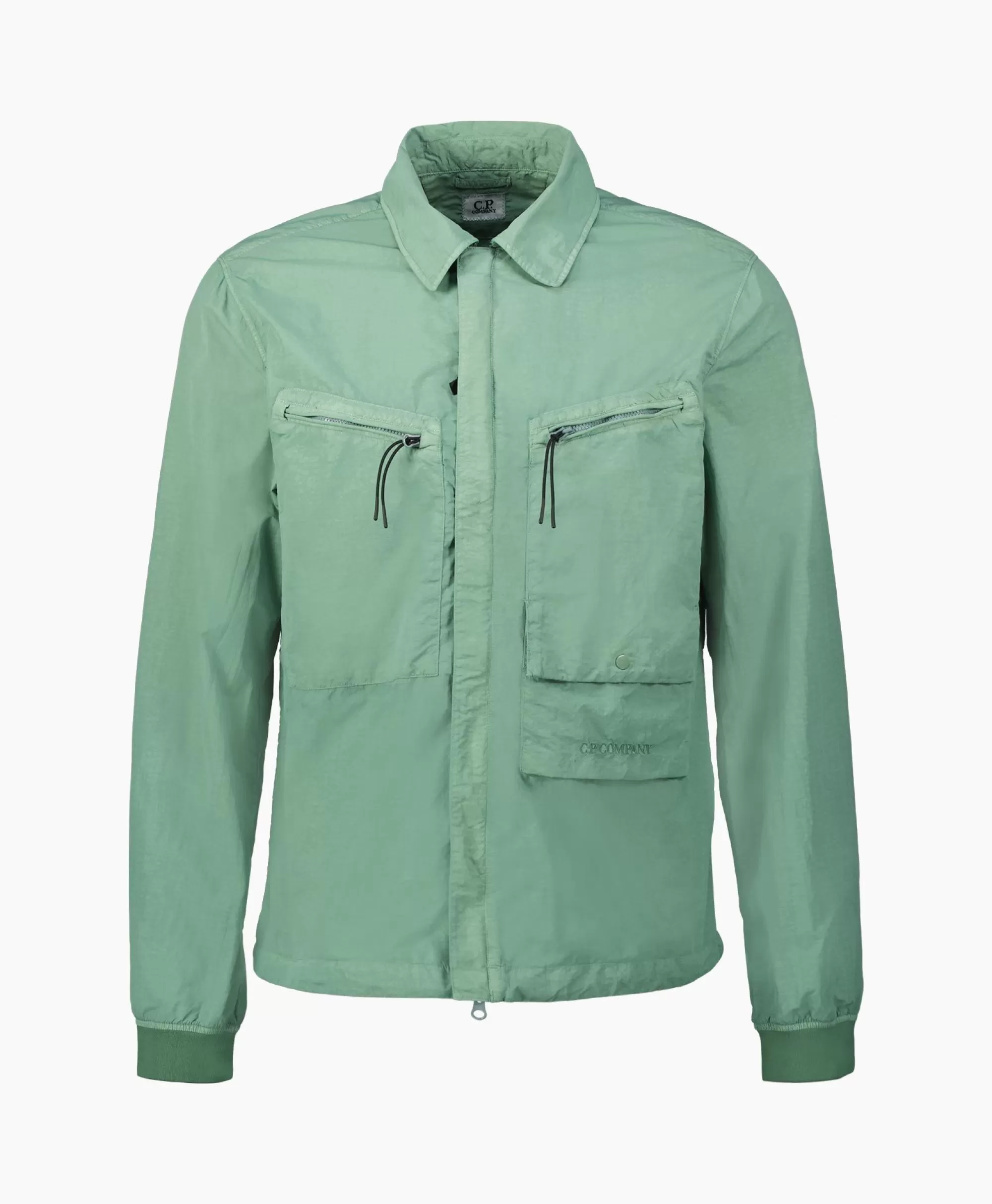 Jassen*Cp Company Overshirt Flatt Nylon Licht Groen