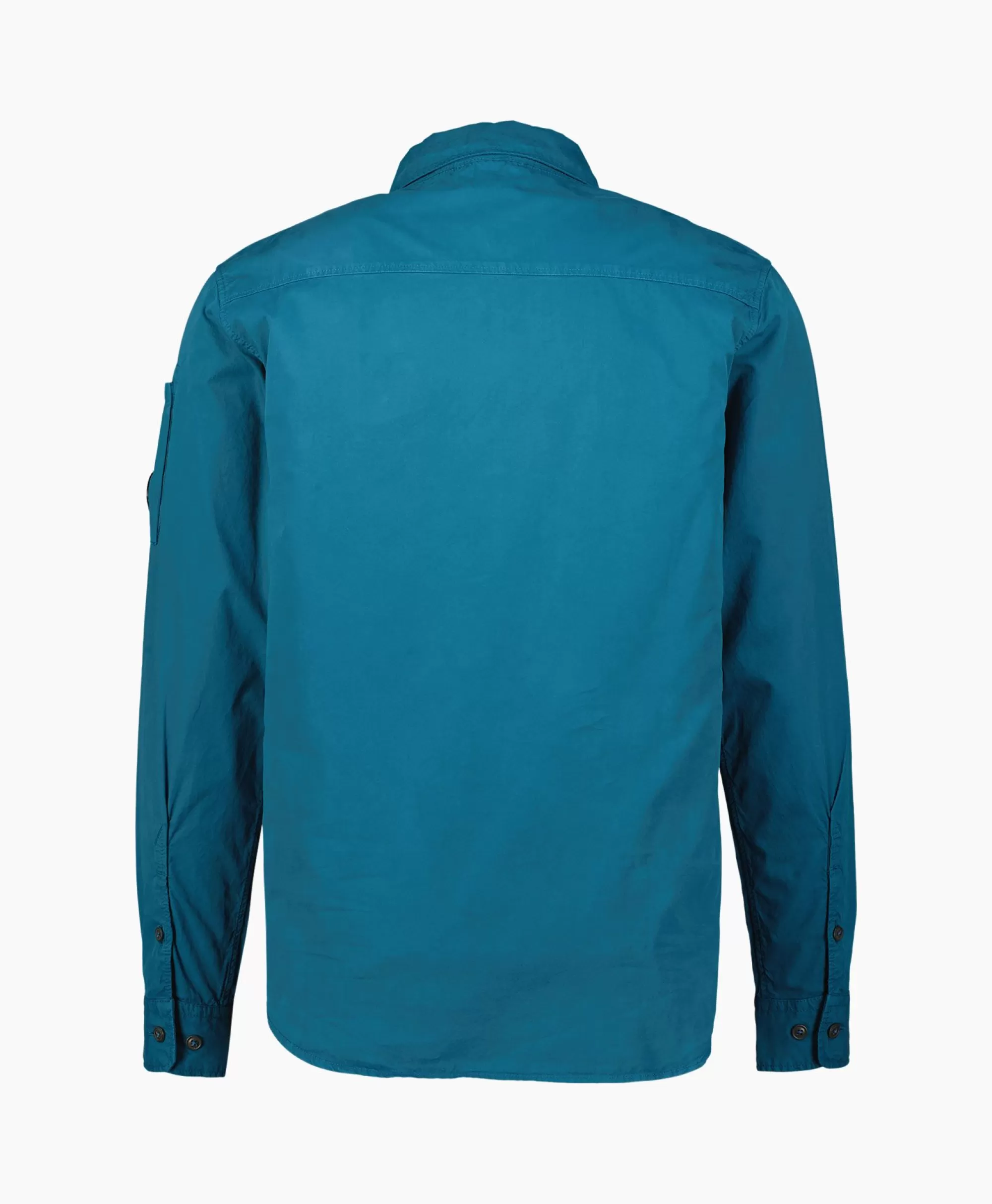 Jassen*Cp Company Overshirt Gabardine Zipped Blauw