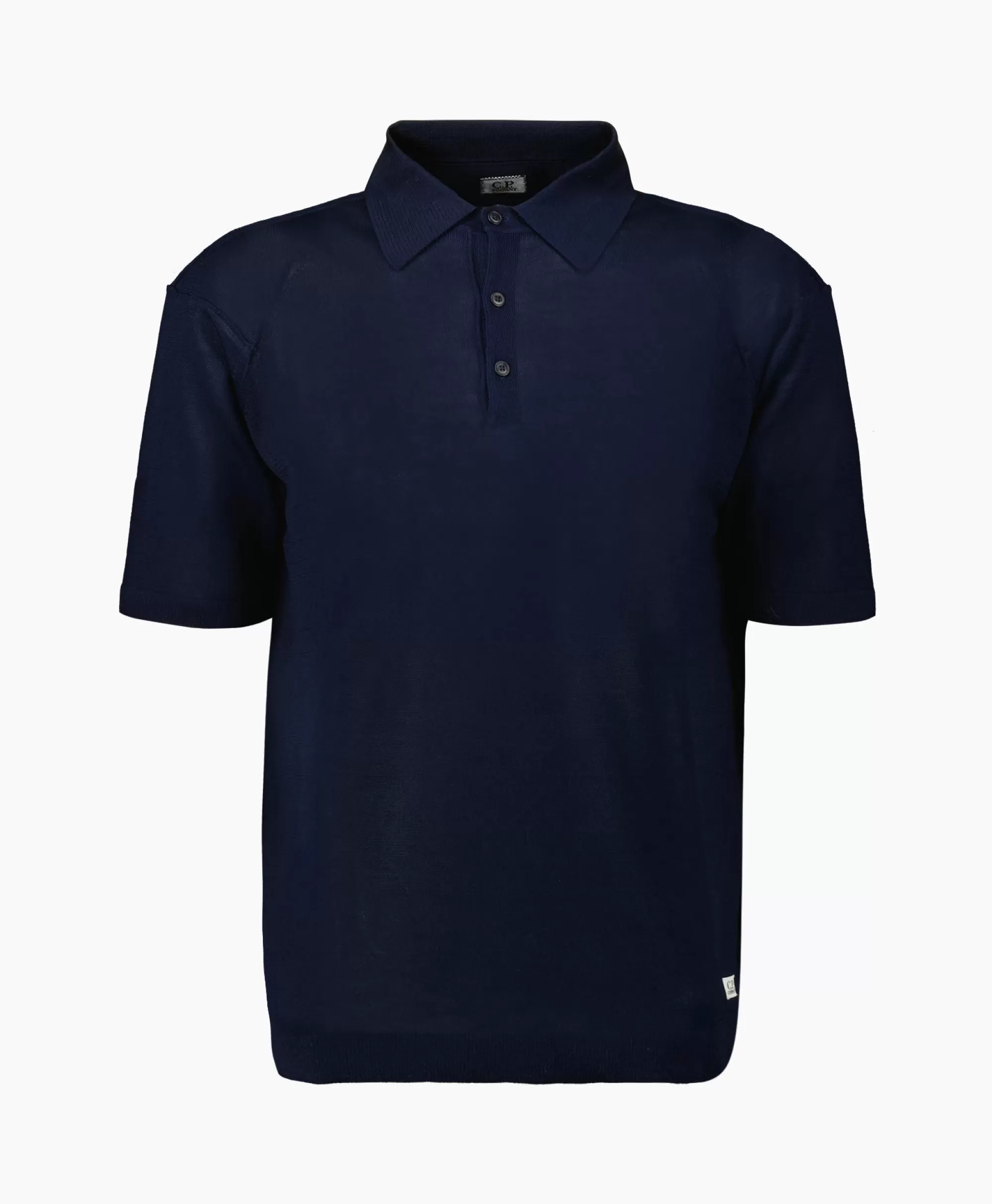 Polo'S*Cp Company Polo Filo Di Scozia Knitted Donker Blauw