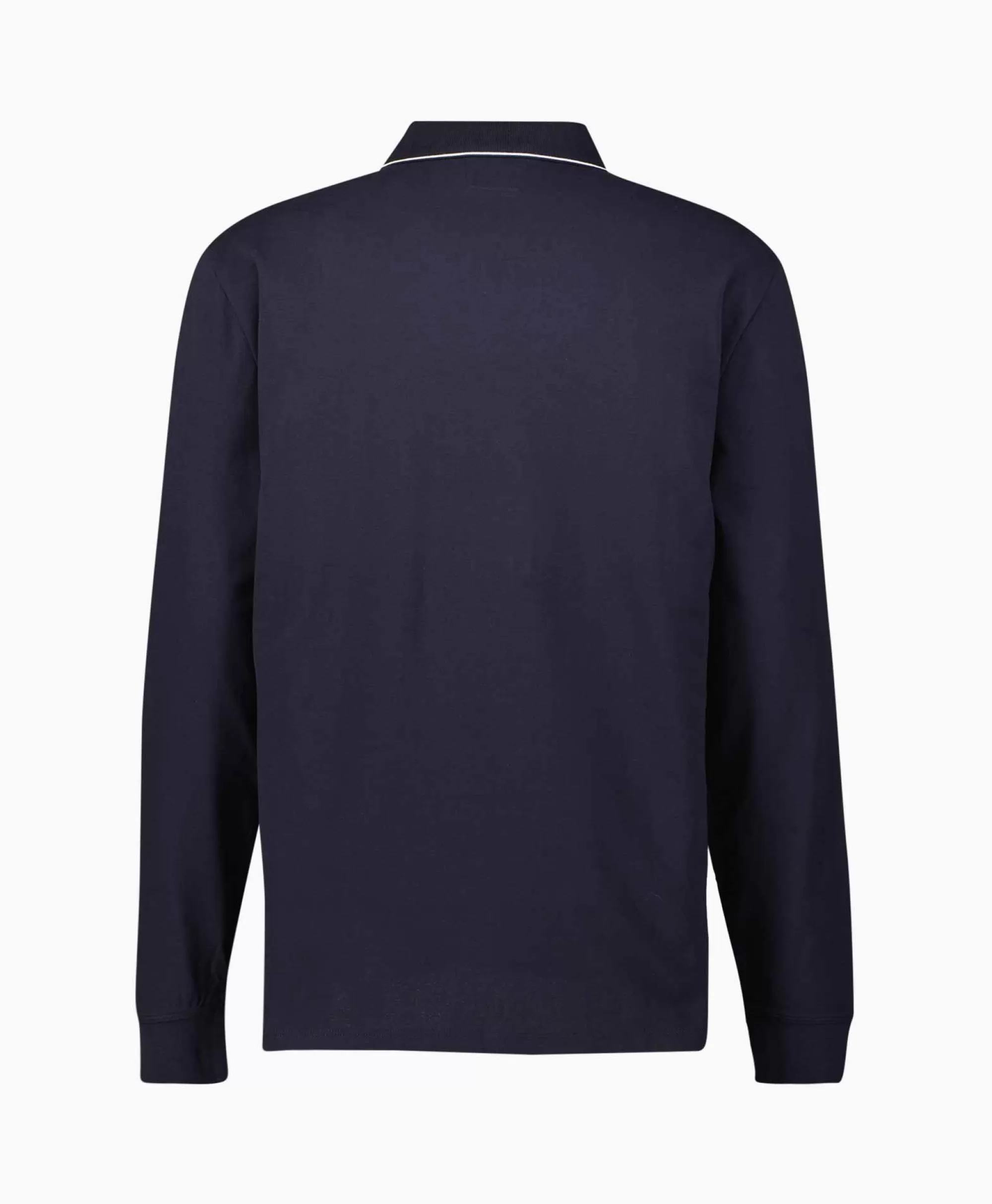 Polo'S*Cp Company Polo Stretch Piquet Regular Long Sleeve Donker Blauw